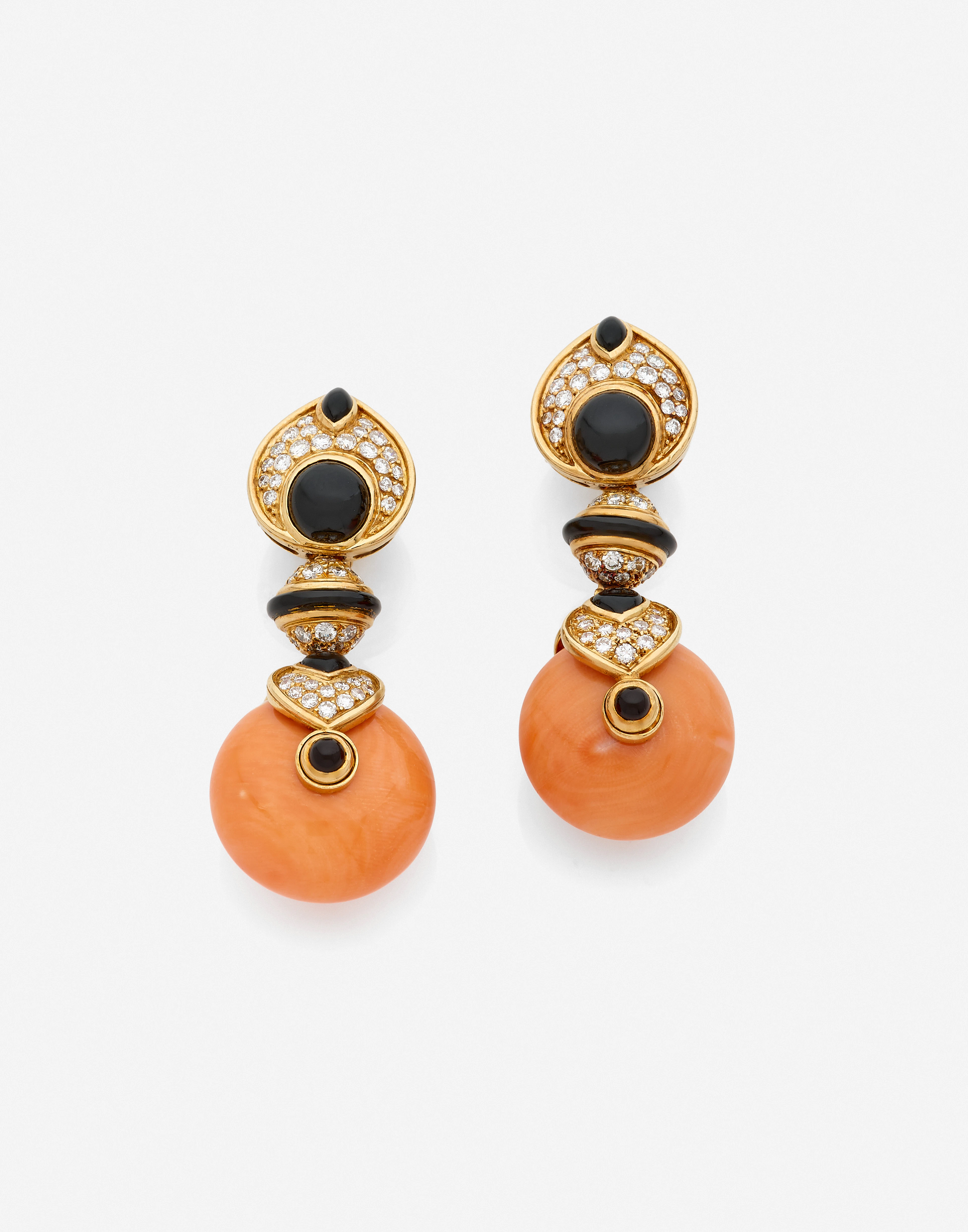 MARINA B. Paire de pendants d'oreilles "Pneu"