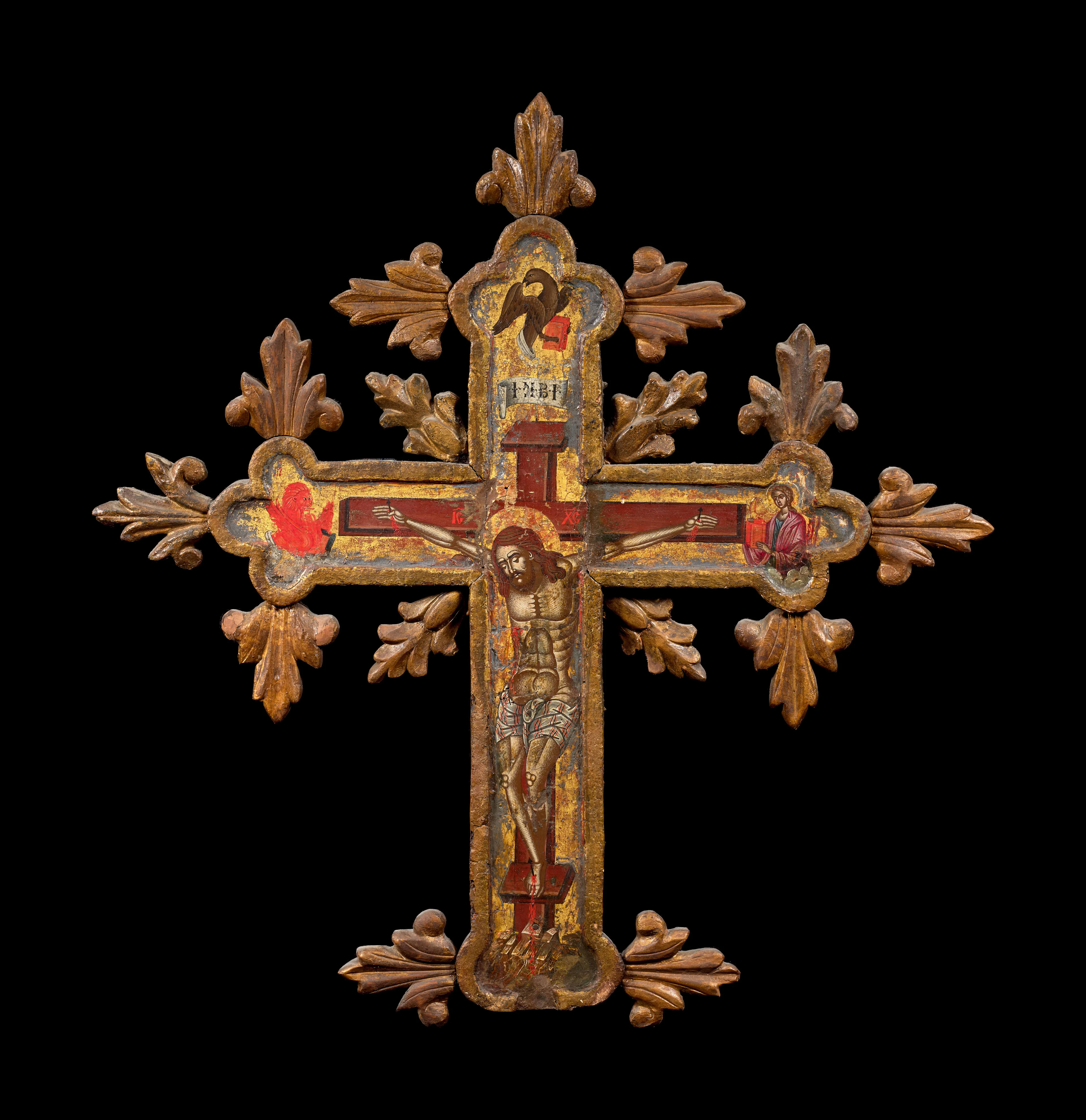 CROIX DE PROCESSION OU D’ICONOSTASE DES ÎLES IONIENNES, XVIIIe SIÈCLE