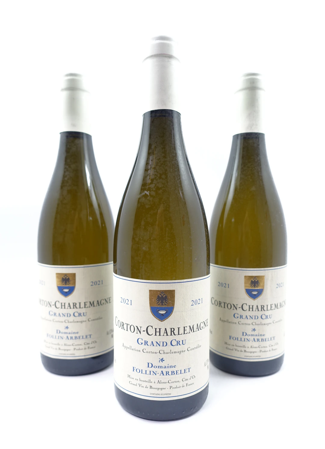 6 bts CORTON CHARLEMAGNE 2021 Grand Cru. Domaine Follin-Arbelet
