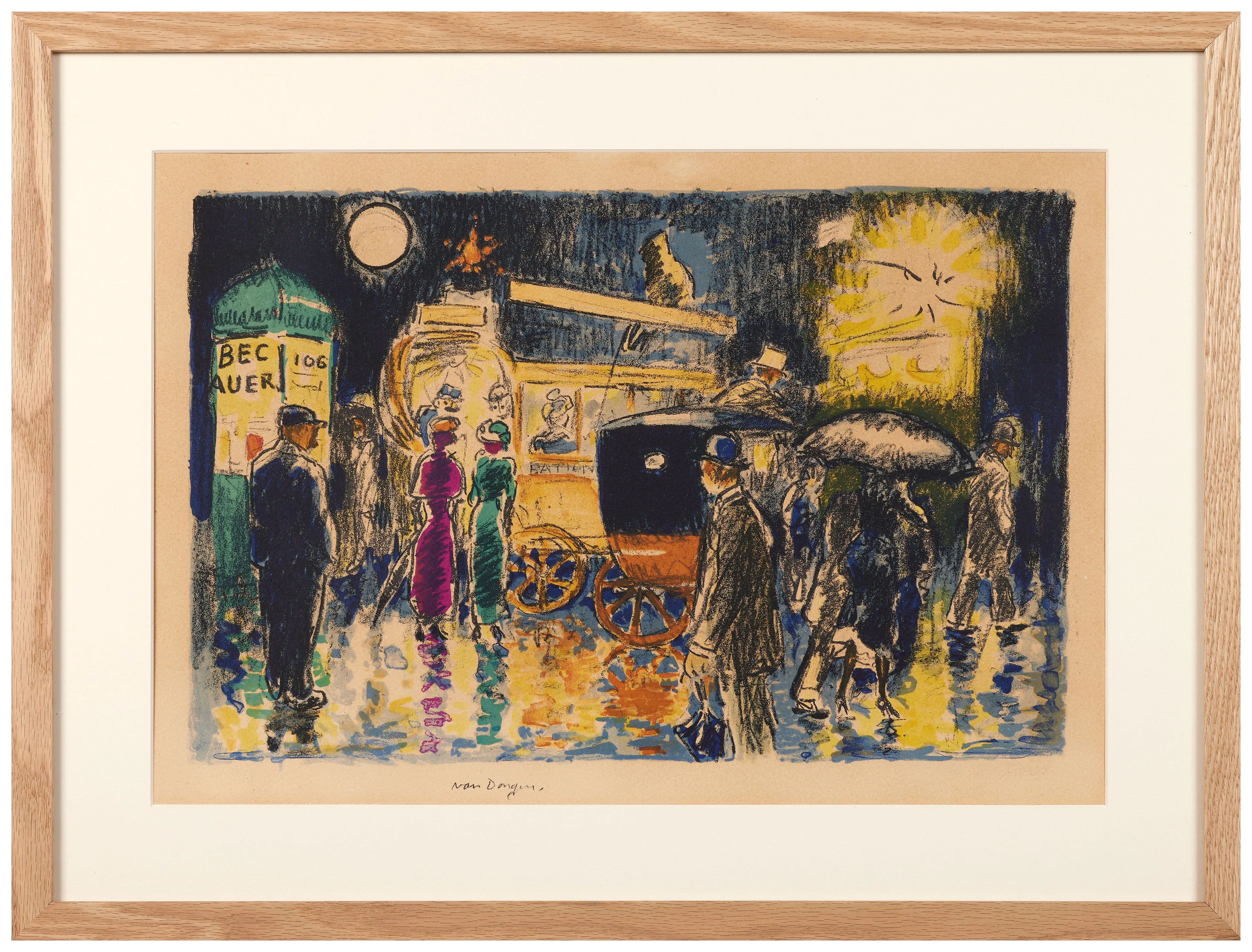 Kees VAN DONGEN (1877 - 1968) Place Pigalle, la nuit - circa 1950