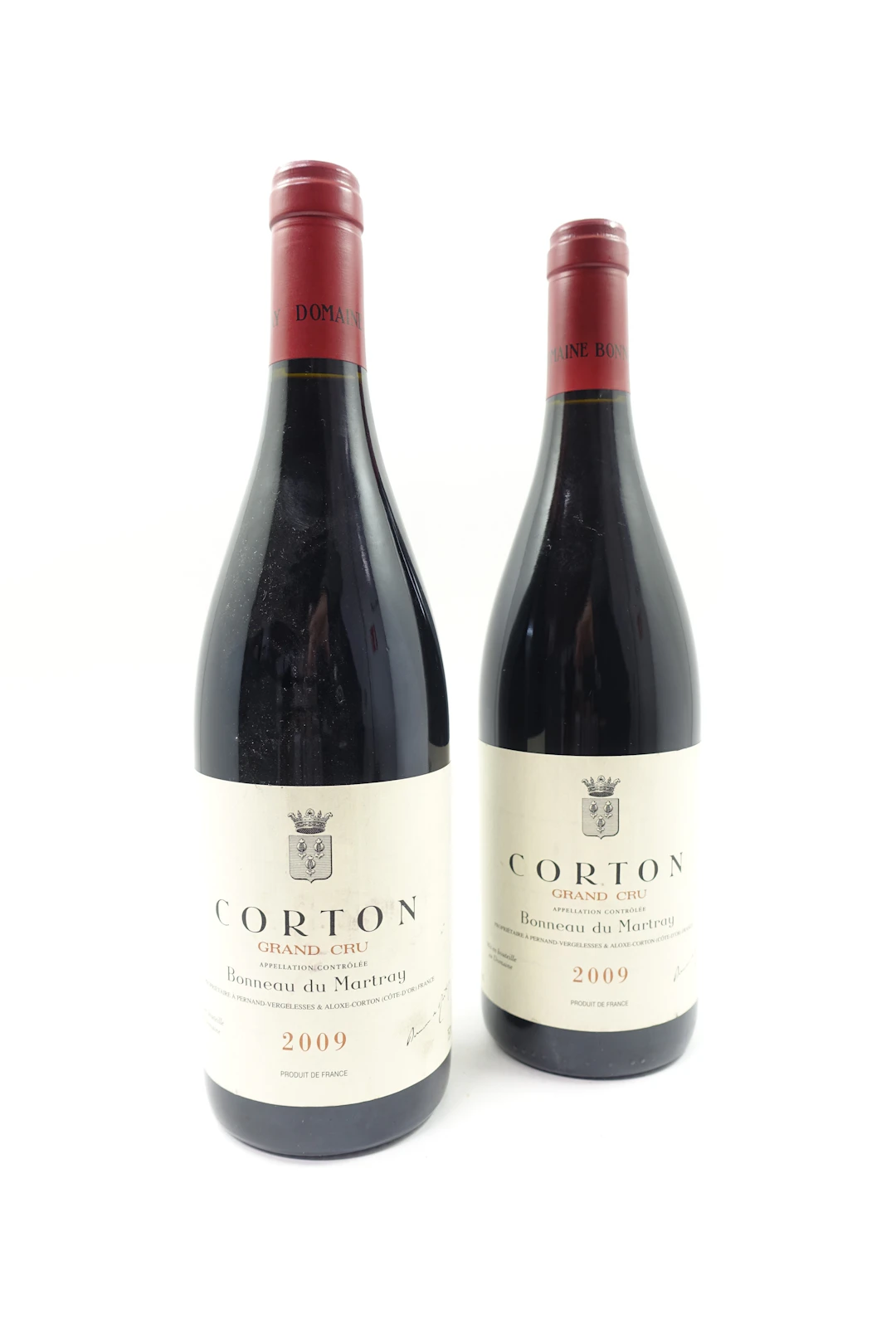2 bts CORTON 2009 Grand Cru. Bonneau du Martray