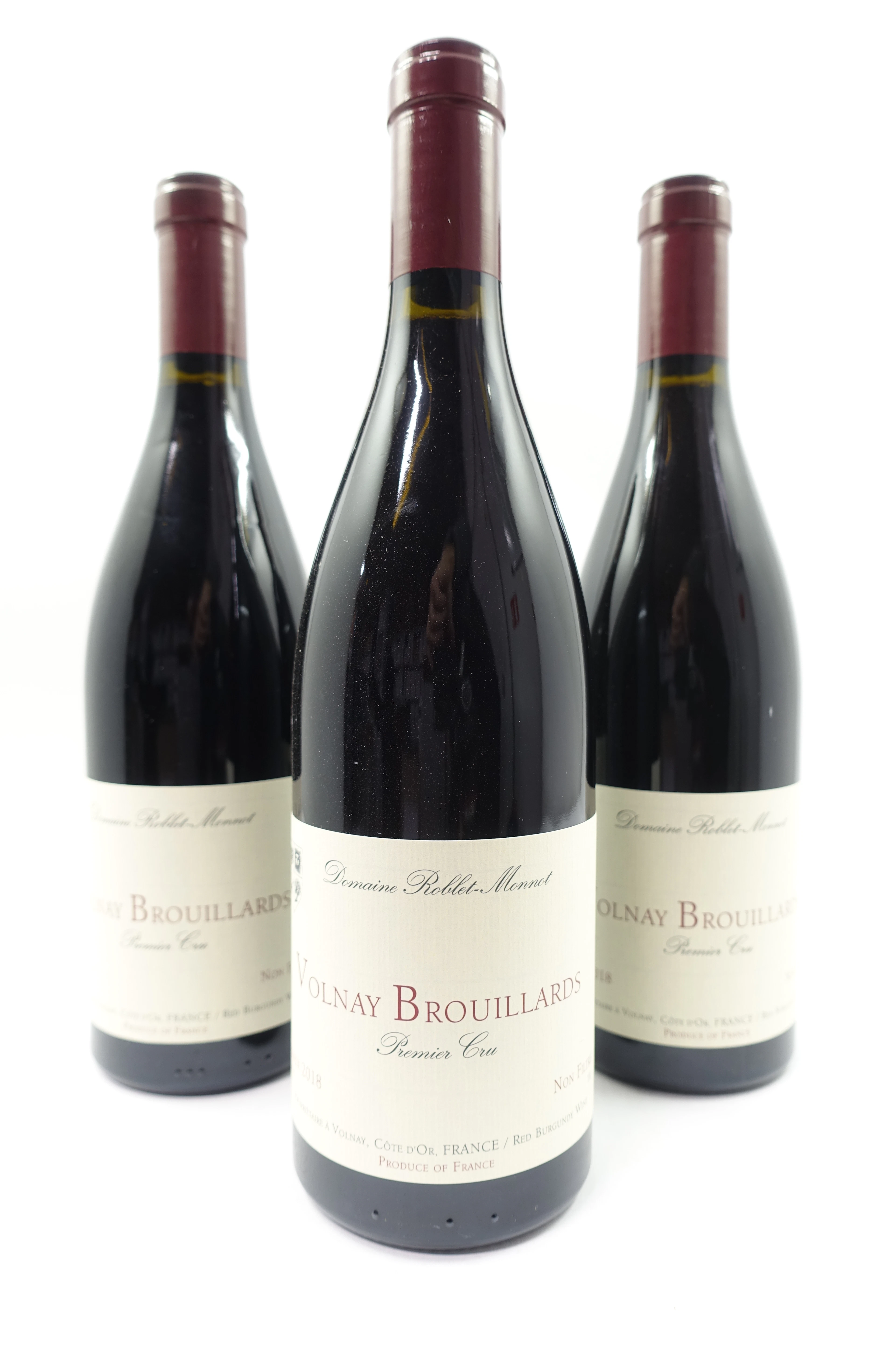 12 bts VOLNAY 2018 1er Cru Les Brouillards. Domaine Roblet-Monnot