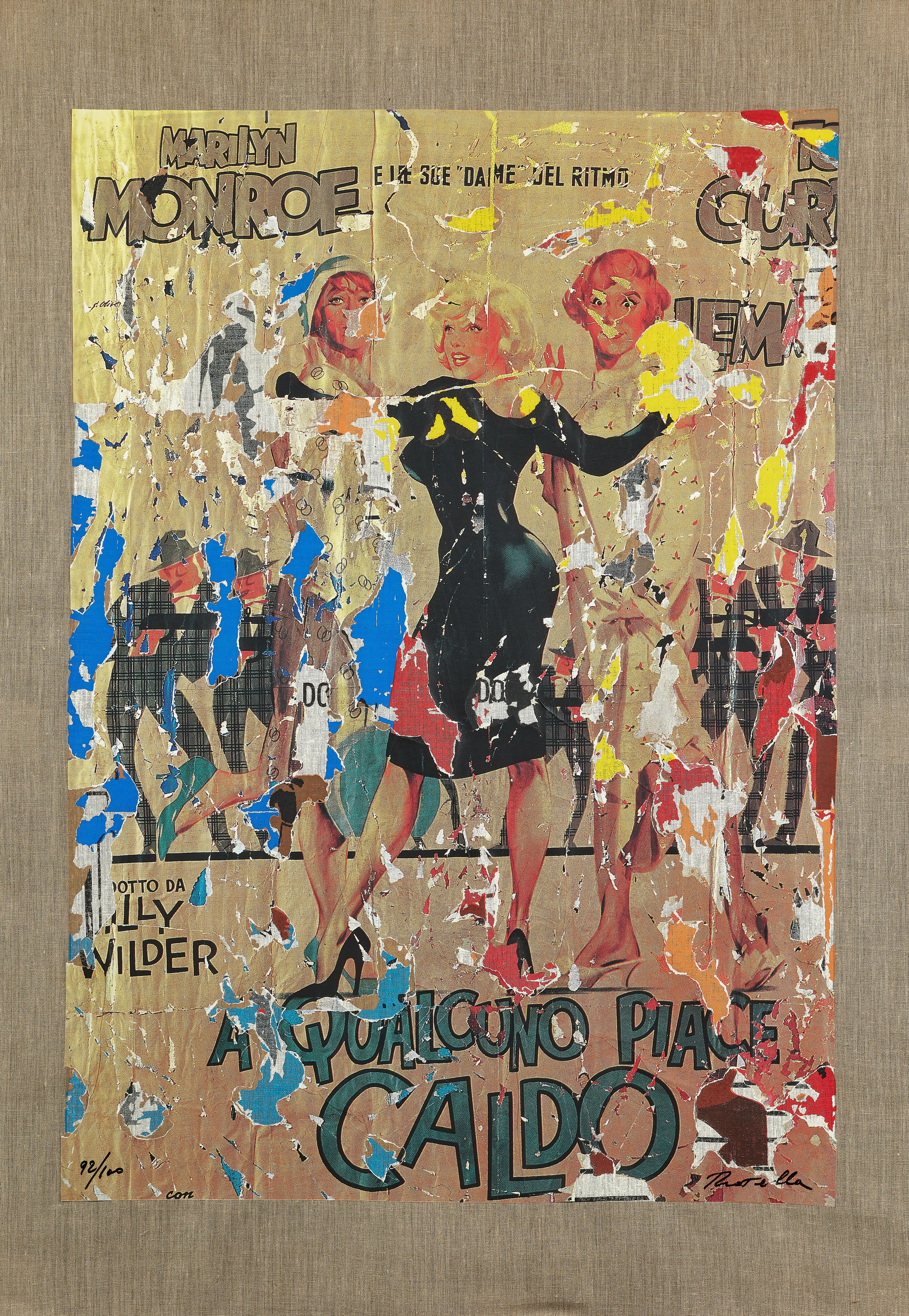 Mimmo ROTELLA 1918-2006 Marylin Monroe - 1990