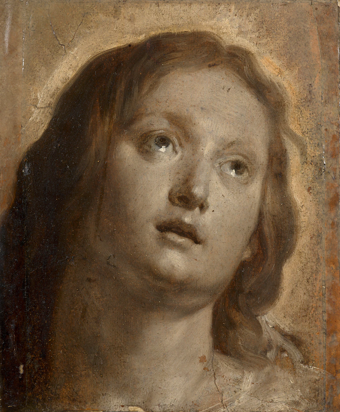 Gaspar de CRAYER Anvers, 1584 - Gand, 1669 Etude de tête de jeune femme