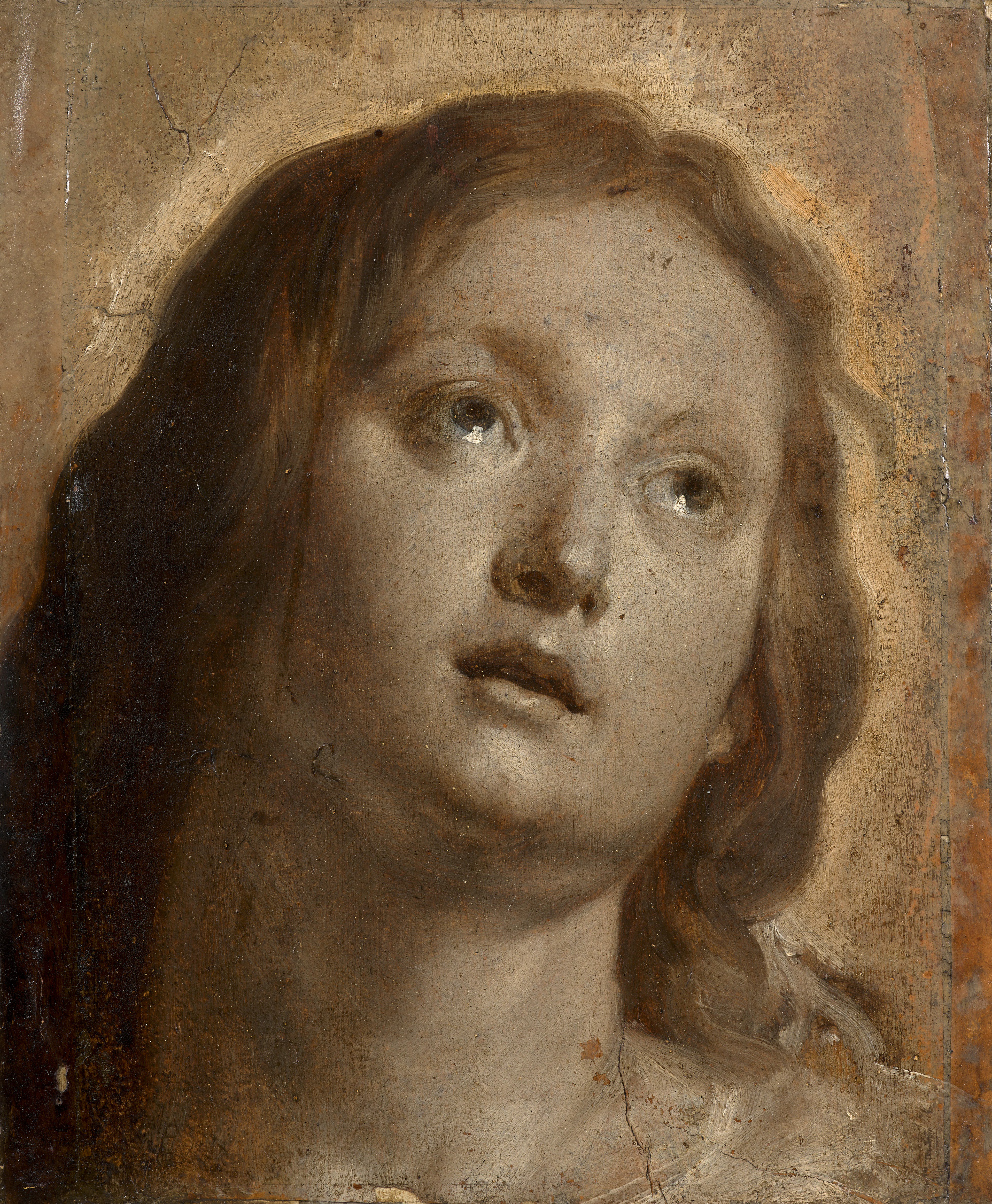 Gaspar de CRAYER Anvers, 1584 - Gand, 1669 Etude de tête de jeune femme