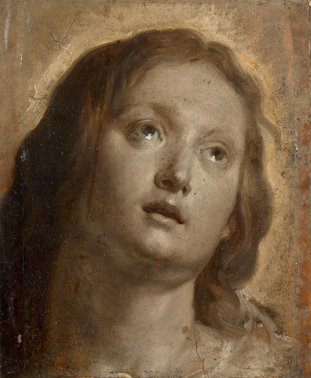 Gaspar de CRAYER Anvers, 1584 - Gand, 1669 Etude de tête de jeune femme