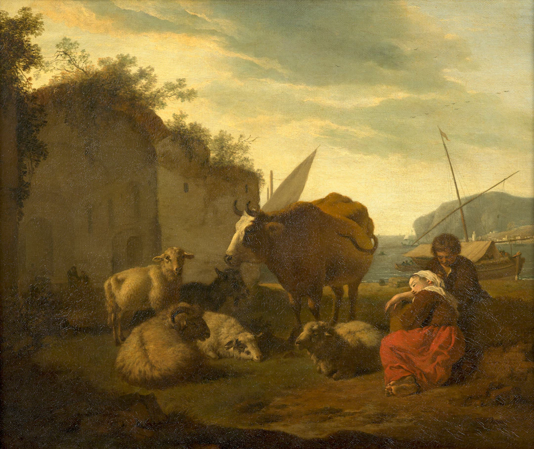 Simon van der DOES La Haye, 1653 - Anvers, 1717 Couple de bergers