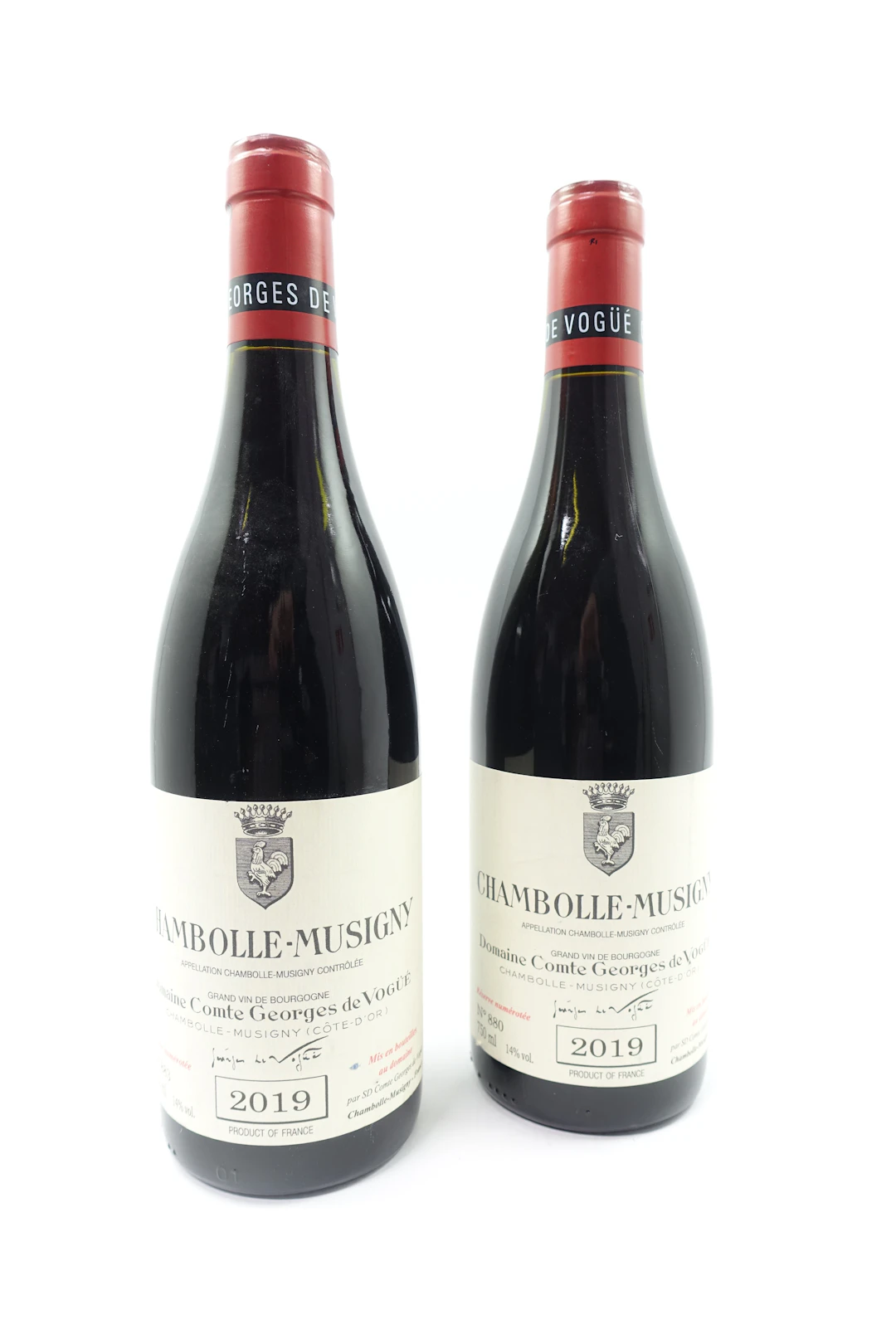 2 bts CHAMBOLLE MUSIGNY 2019 Domaine Comte Georges de Vogüé