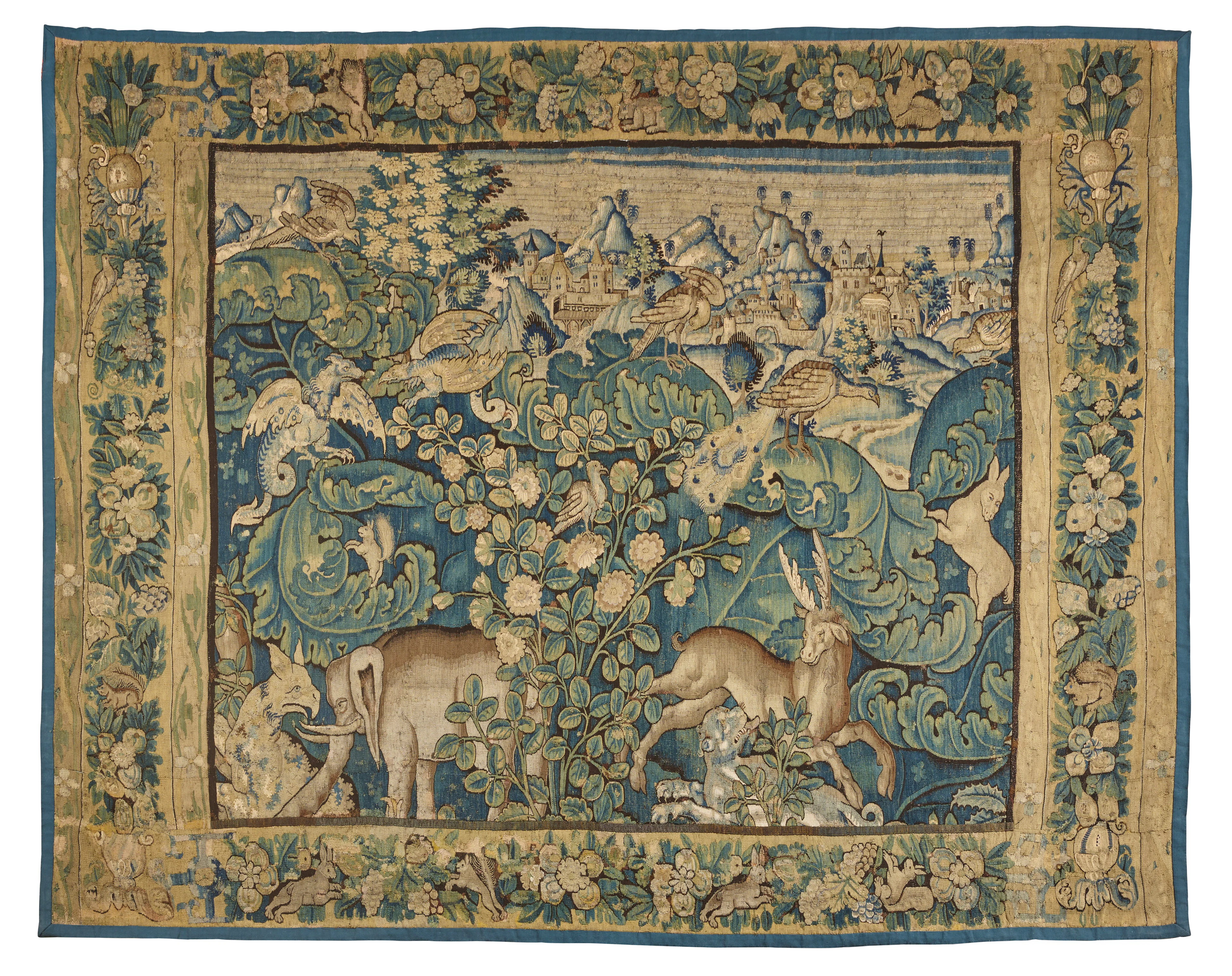 TAPISSERIE DITE "À FEUILLES DE CHOUX" DE LA DEUXIÈME MOITIÉ DU XVIe