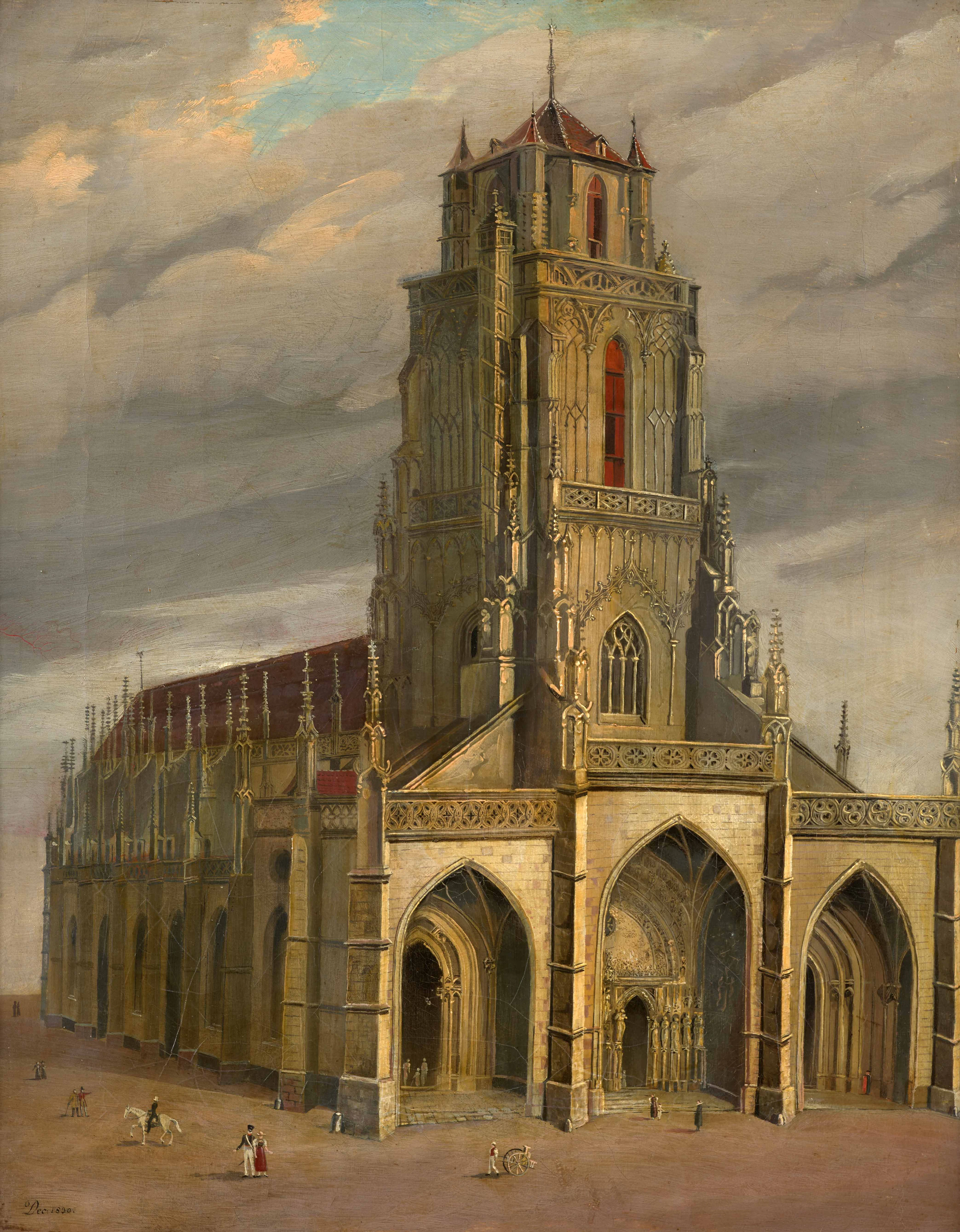 Karl HOWALD Berne, 1796 – Sigriswil, 1869 Vue de la cathédrale de Berne