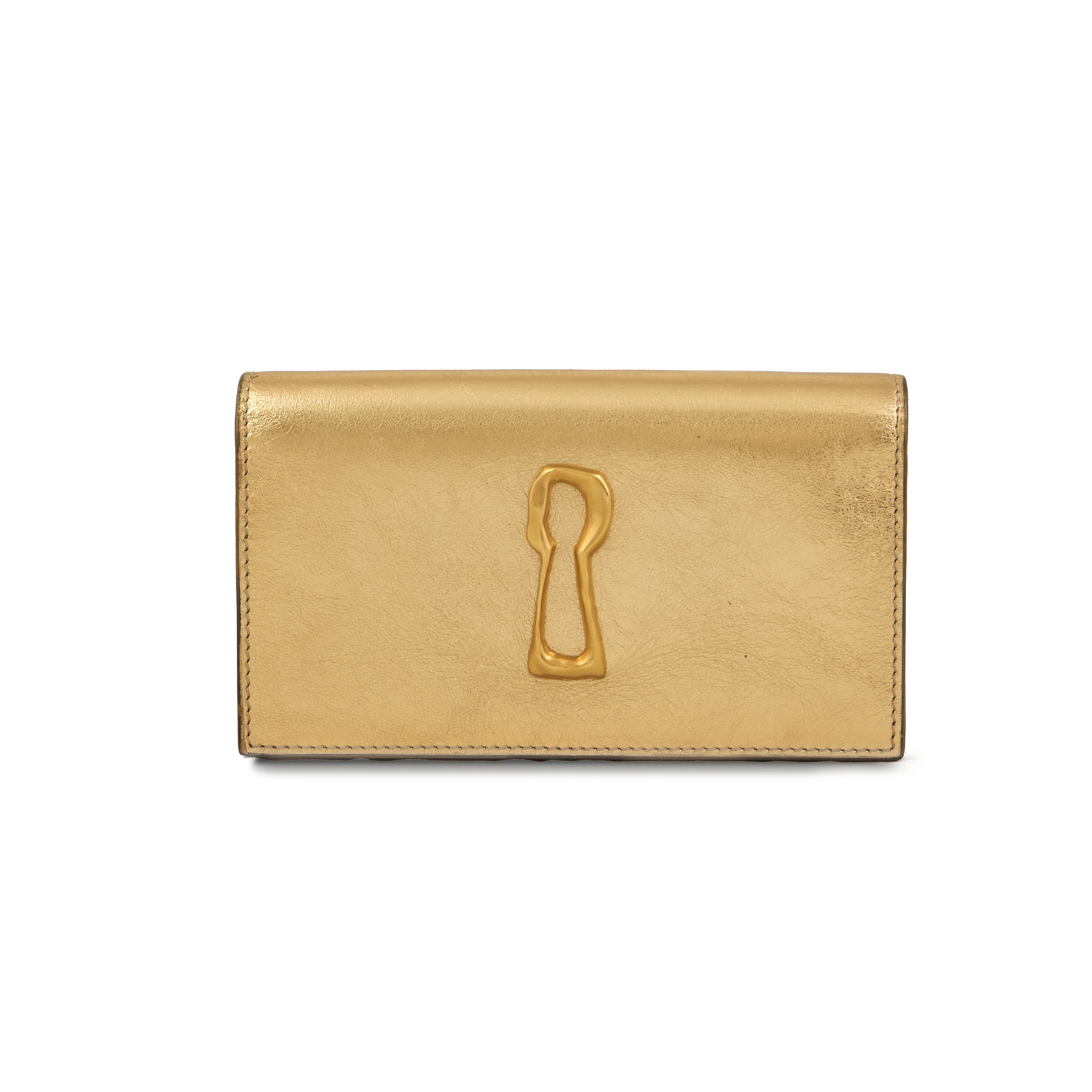 SCHIAPARELLI Gold KEYHOLE Clutch