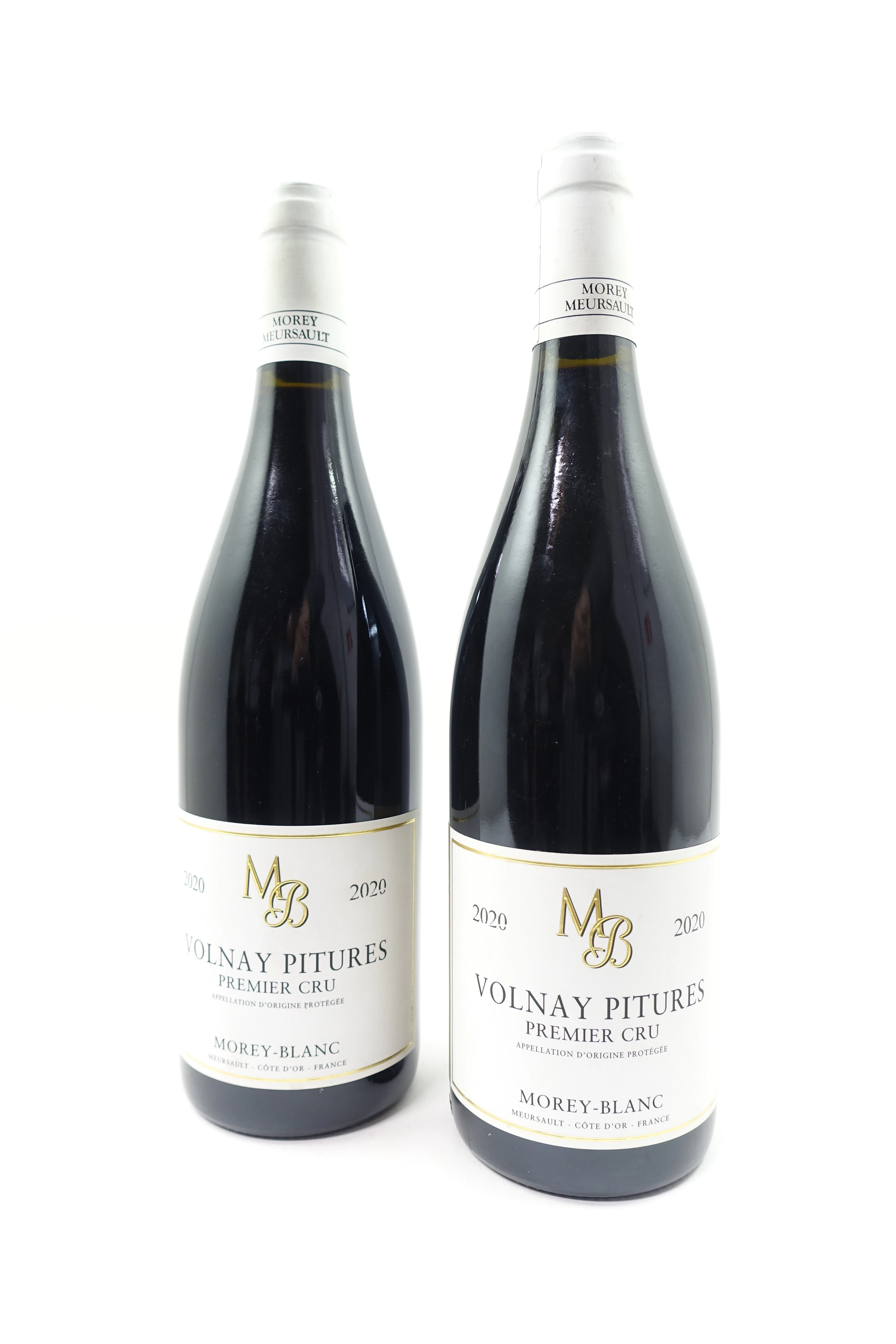 2 bts VOLNAY 2020 1er cru Pitures. Morey Blanc