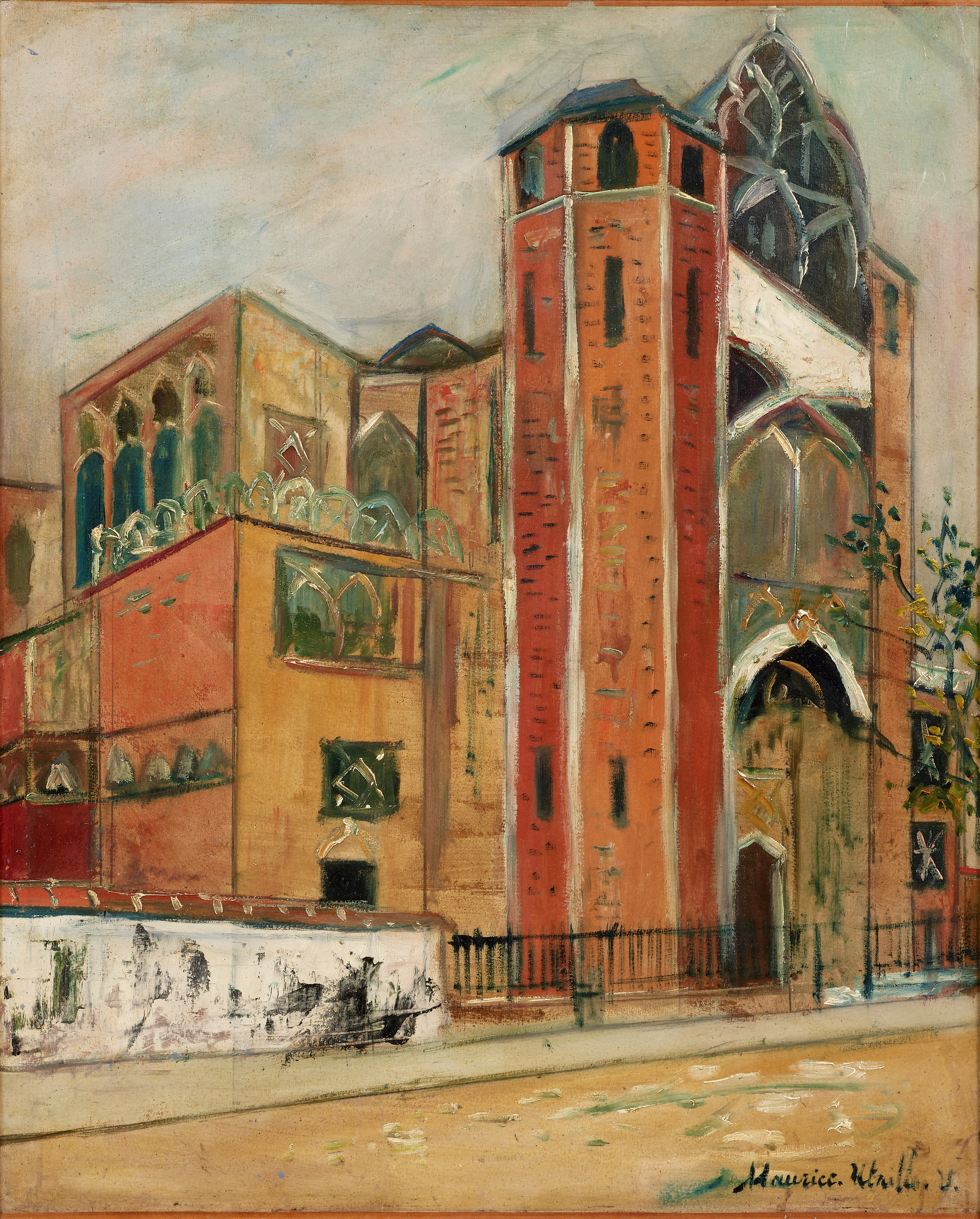 Maurice UTRILLO 1883-1955 Eglise Saint-Jean l'Evangéliste, place des