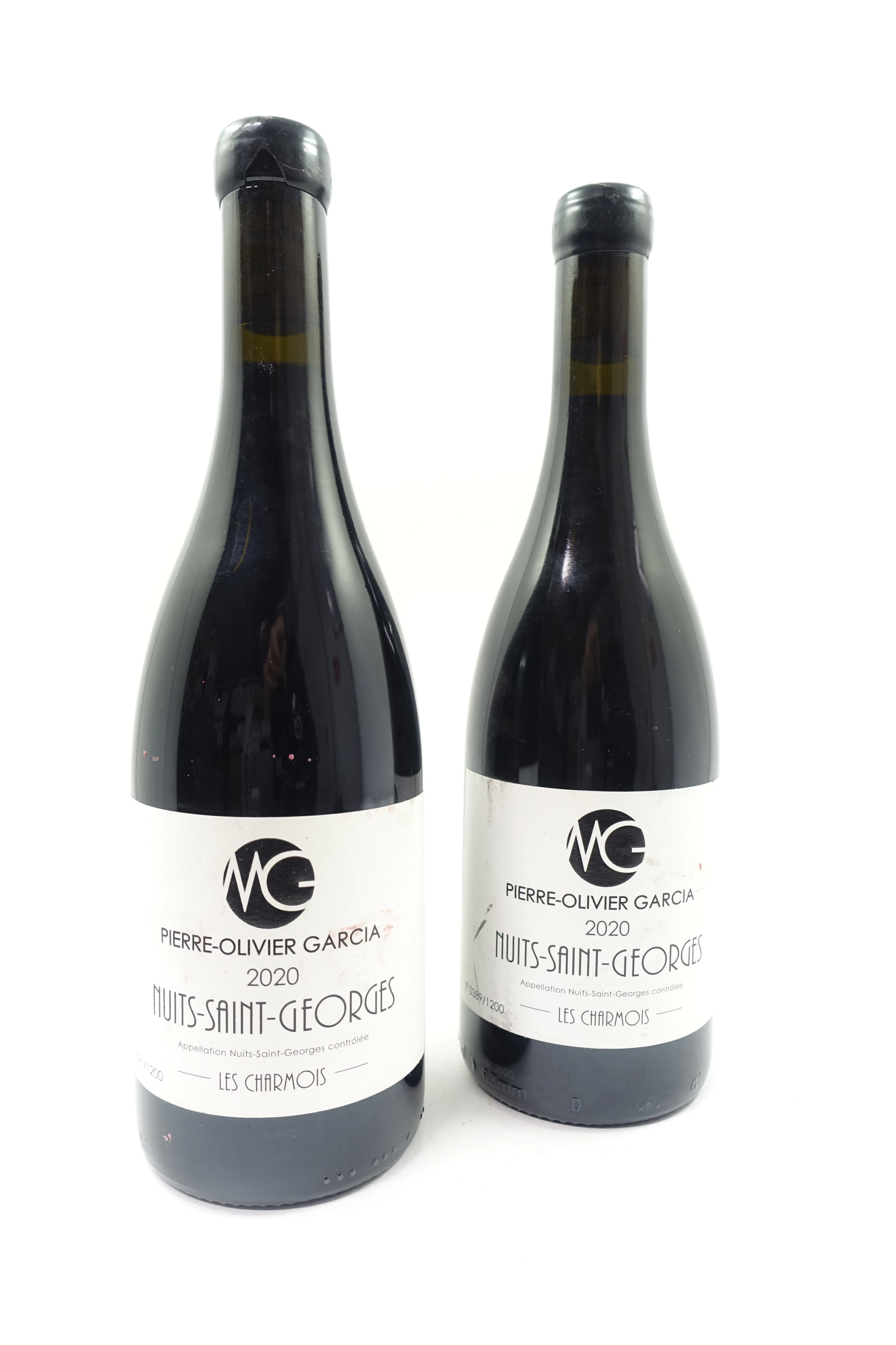 2 bts NUITS SAINT GEORGES 2020 Les Charmois. Pierre-Olivier Garcia