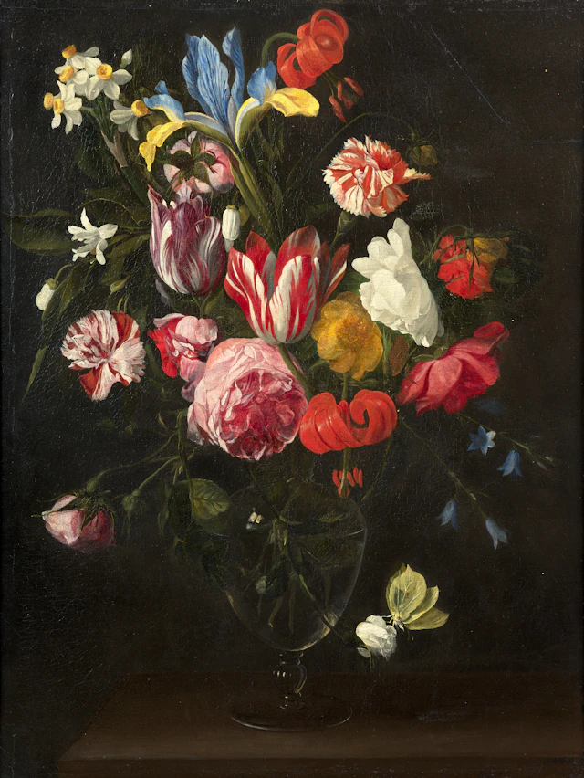 Jan Philips van THIELEN Malines, 1618 - 1667 Bouquet de fleurs dans