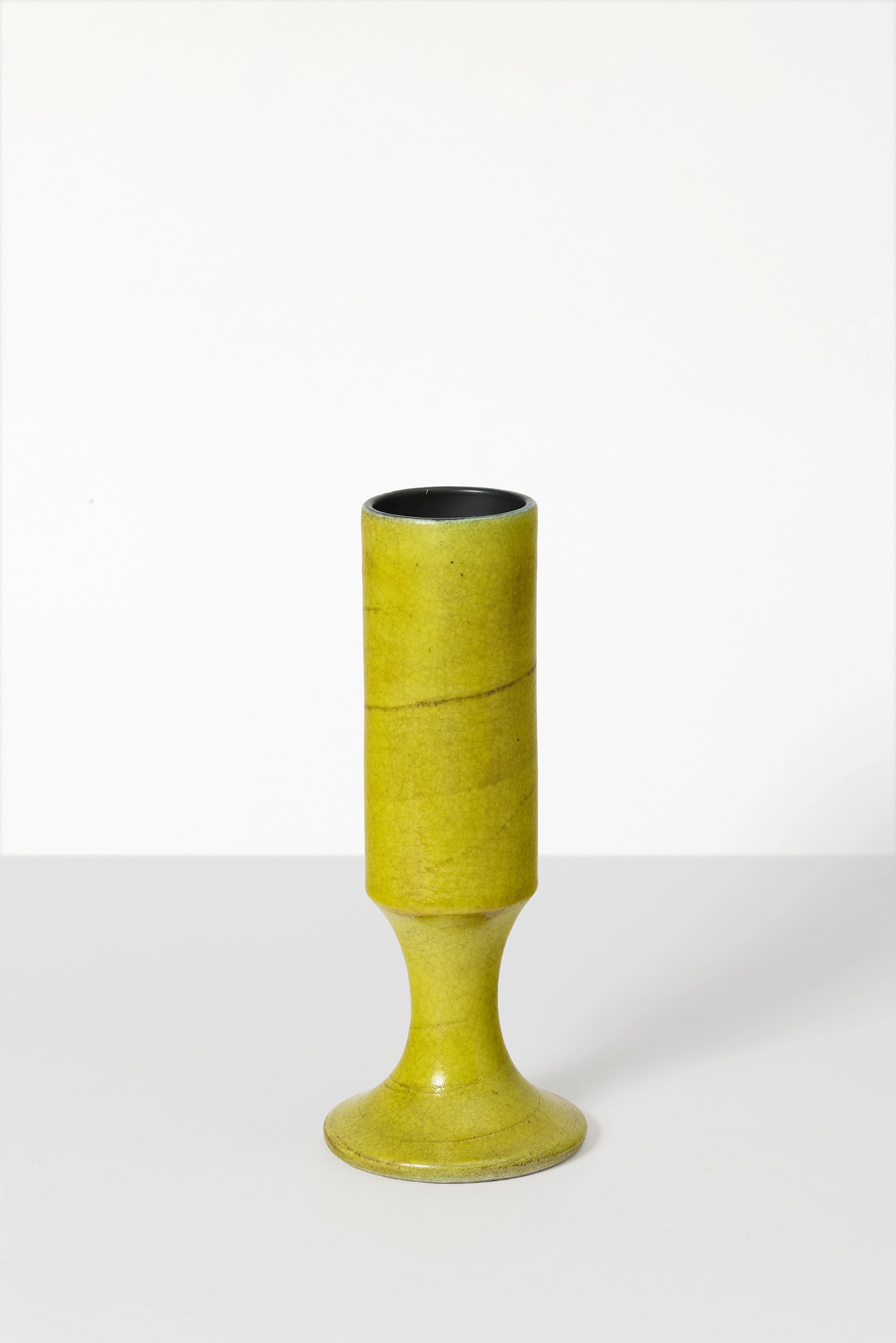 Georges JOUVE 1910-1964 Vase calice jaune - circa 1959