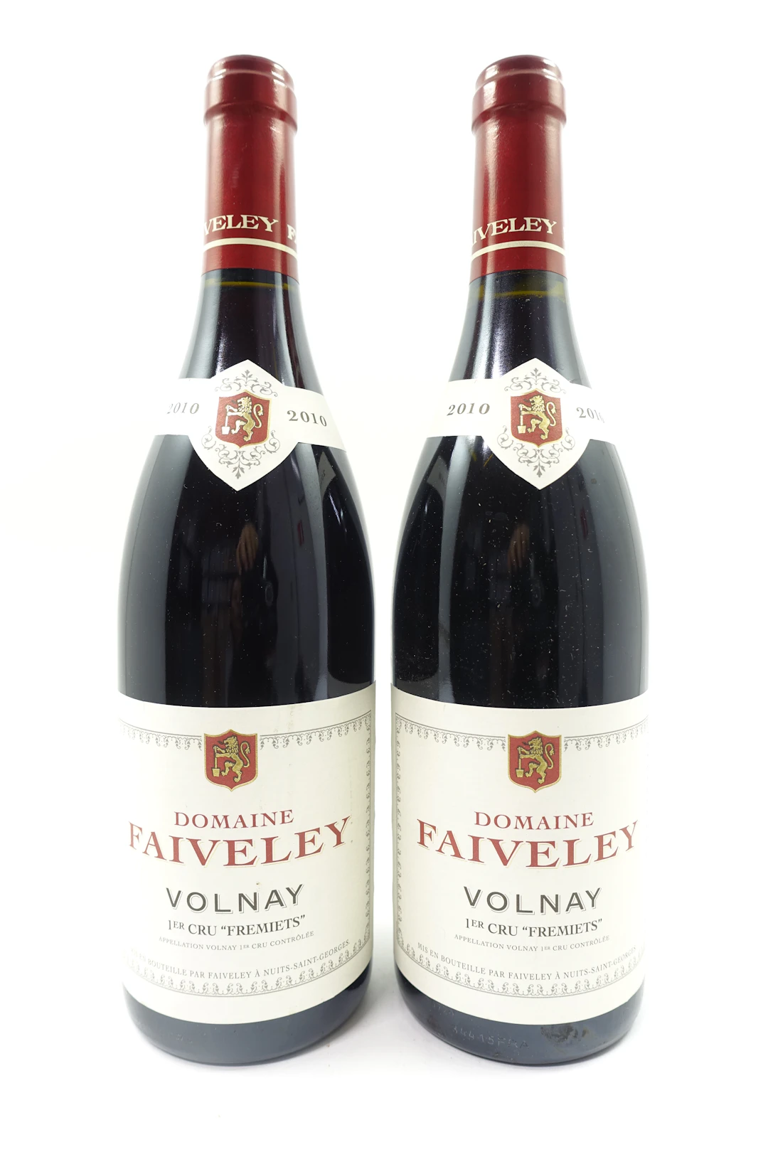 2 bts VOLNAY 2010 1er Cru Frémiets. Domaine Faiveley