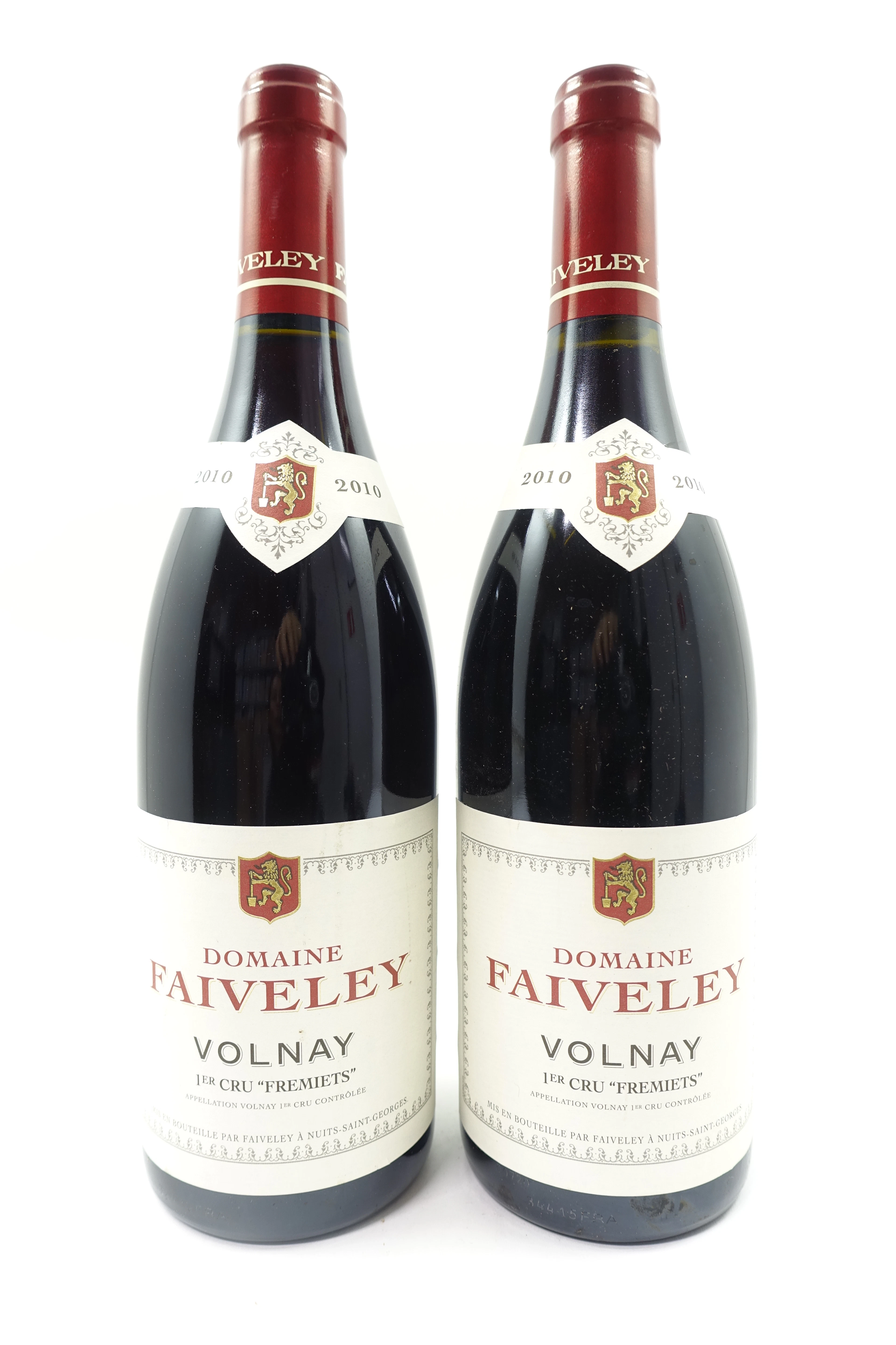 2 bts VOLNAY 2010 1er Cru Frémiets. Domaine Faiveley