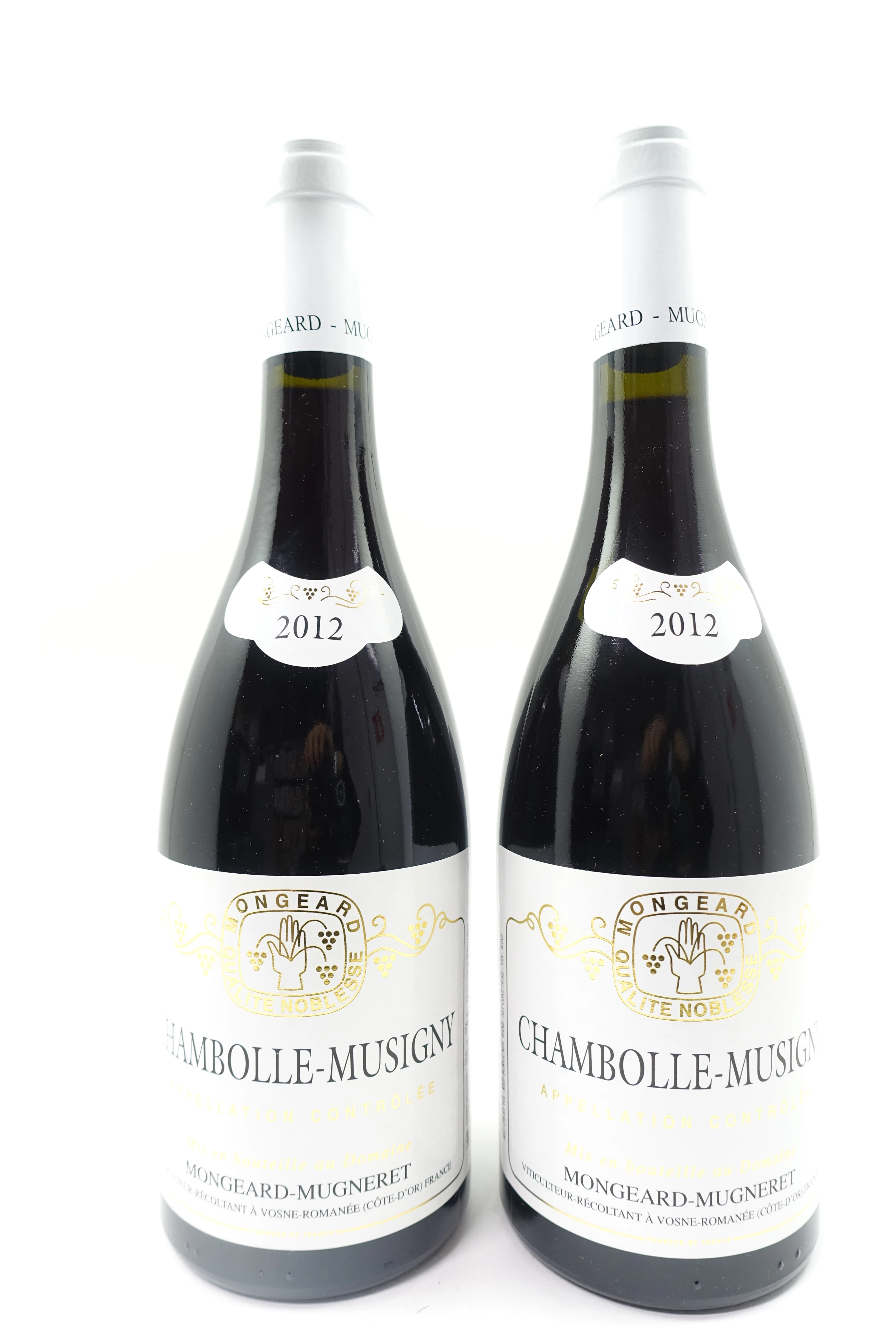 2 bts CHAMBOLLE MUSIGNY 2012 Domaine Mongeard Mugneret