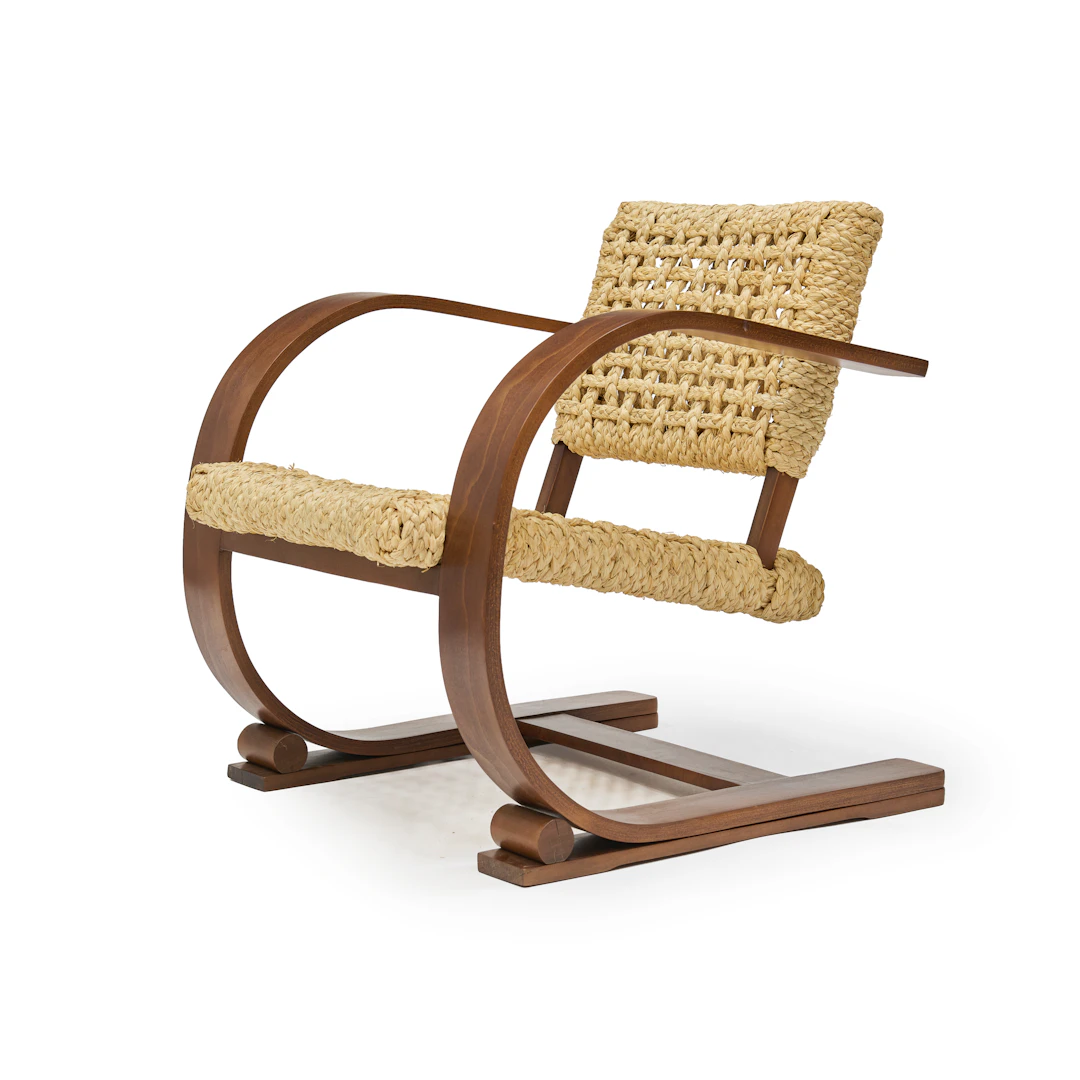 Adrien AUDOUX & Frida MINET 1903 - 1991 & 1897 - 1992 Fauteuil - circa 1950