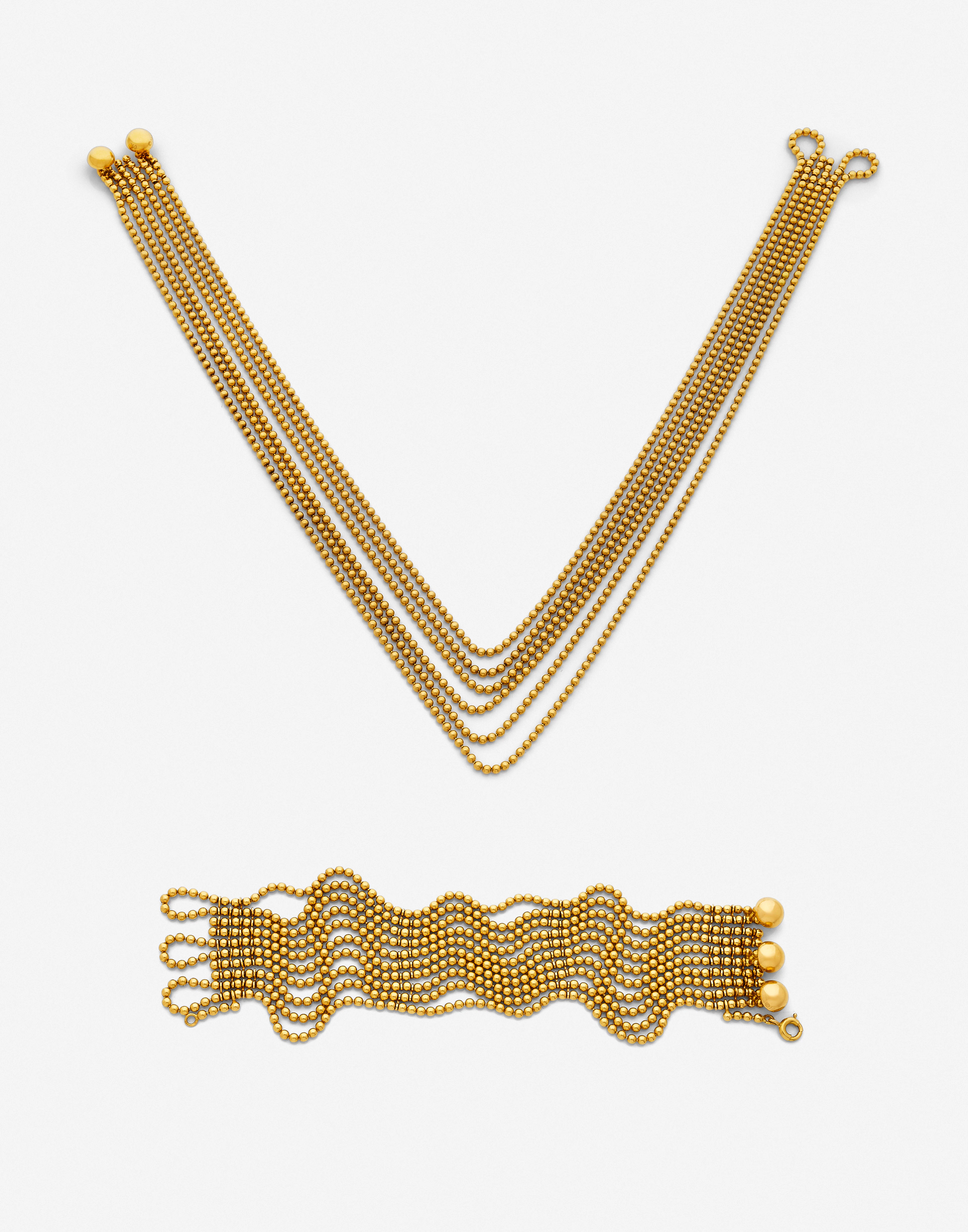 CARTIER Collier et bracelet "Perruque"