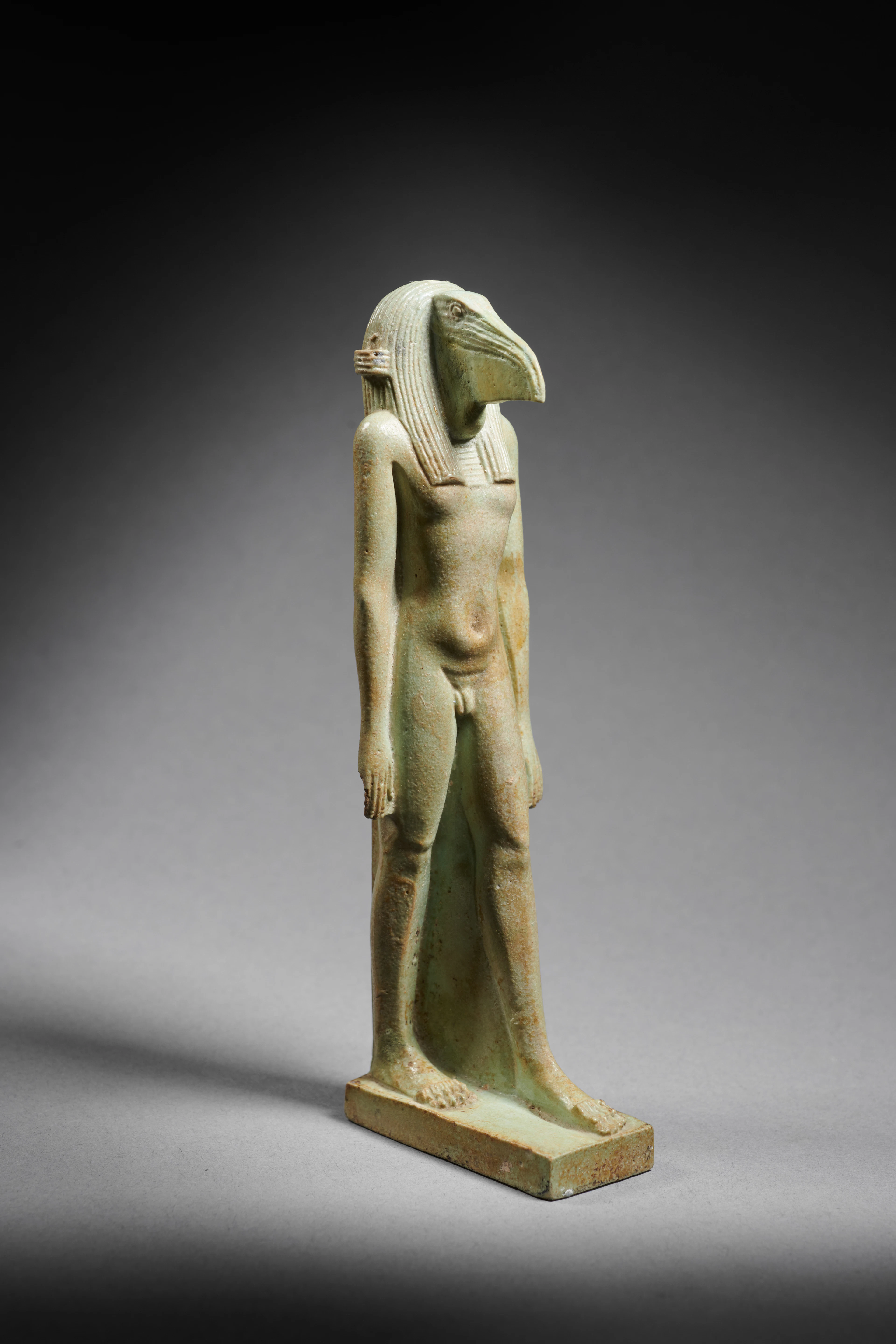 An Egyptian faience amulet of Thoth