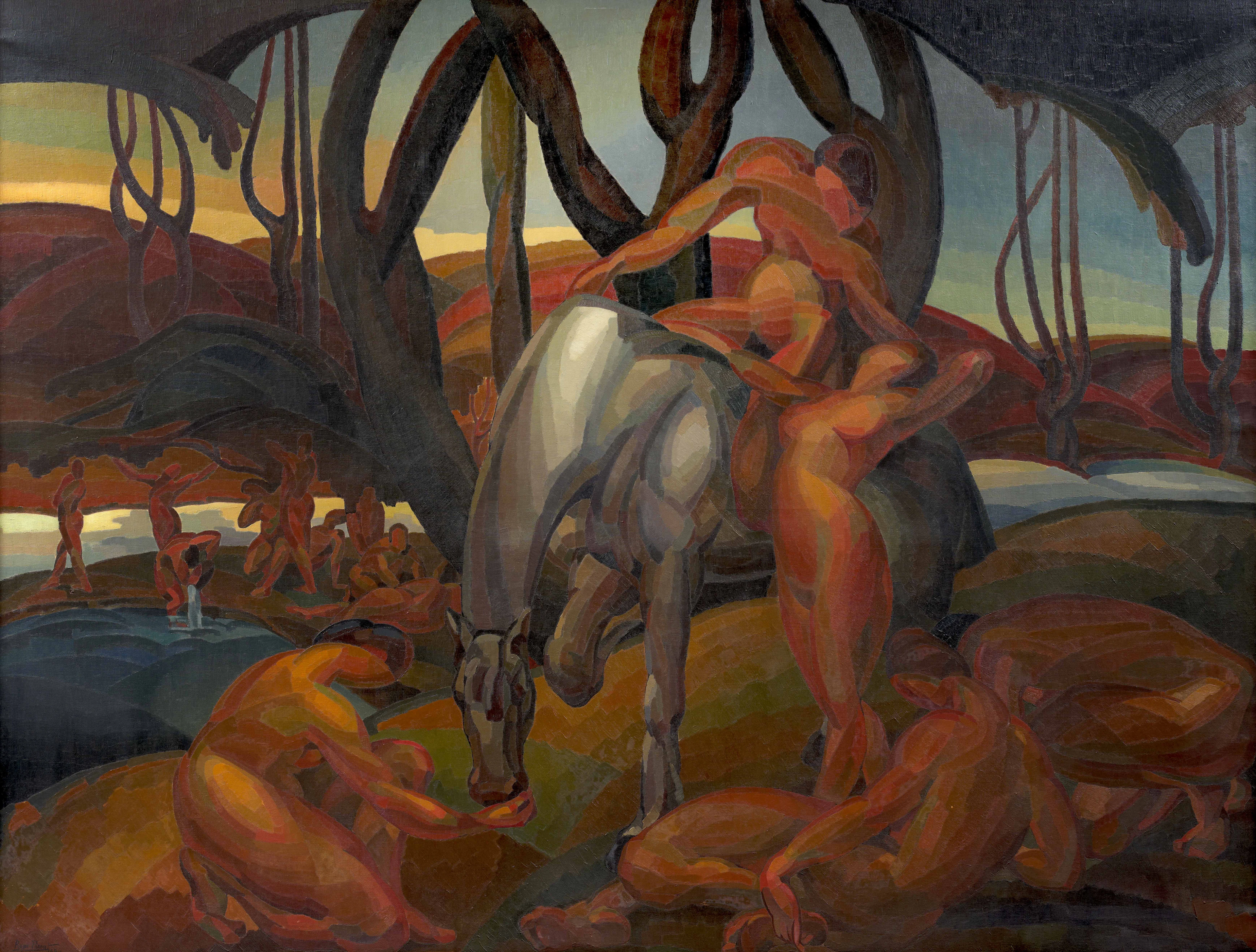Roger PARENT Paris, 1881 – Bruxelles, 1986 Cavalier faisant ses adieux