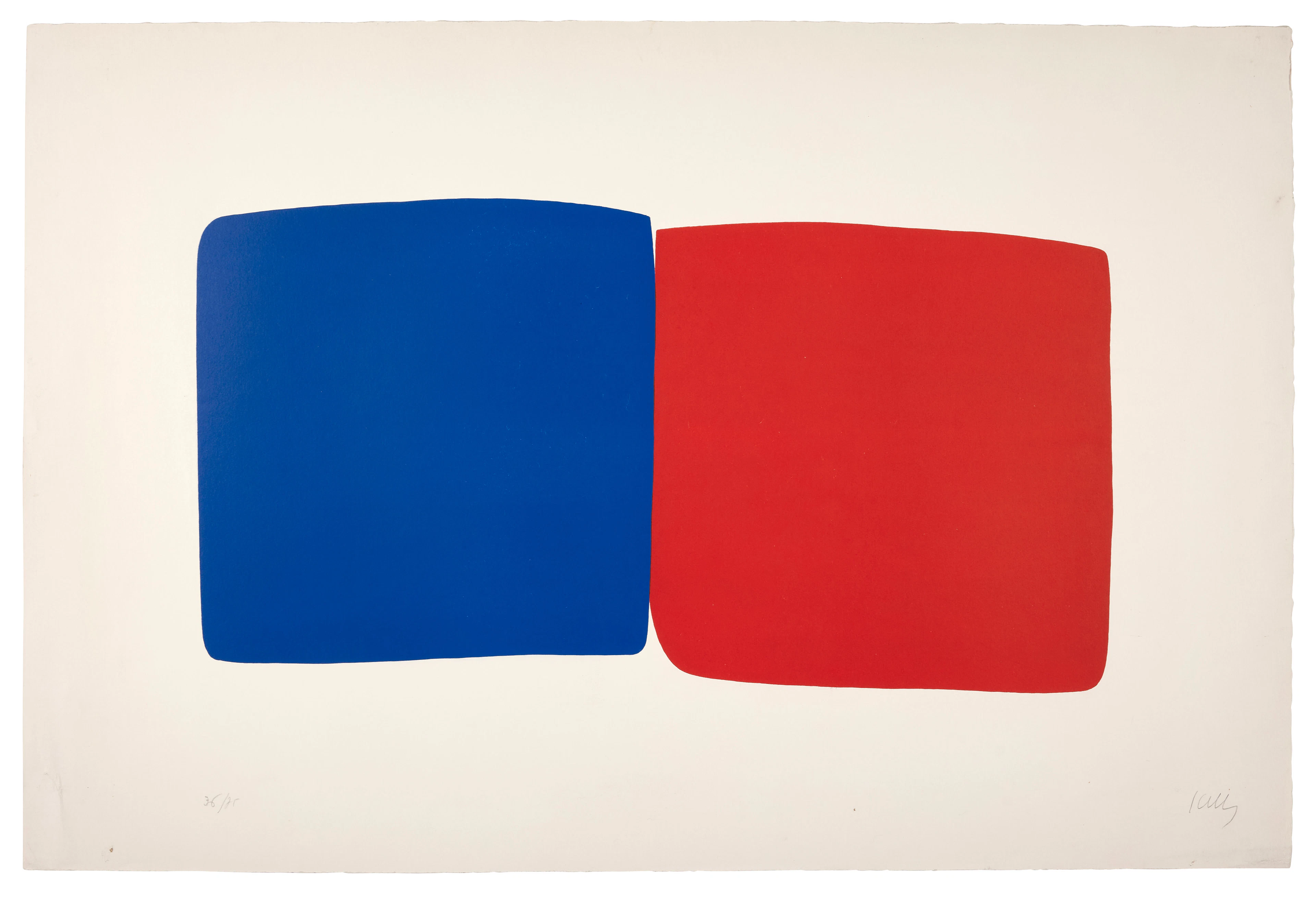 Ellsworth KELLY (1923 - 2015) Dark Blue and Red (Bleu Foncé et Rouge) - 1964/65