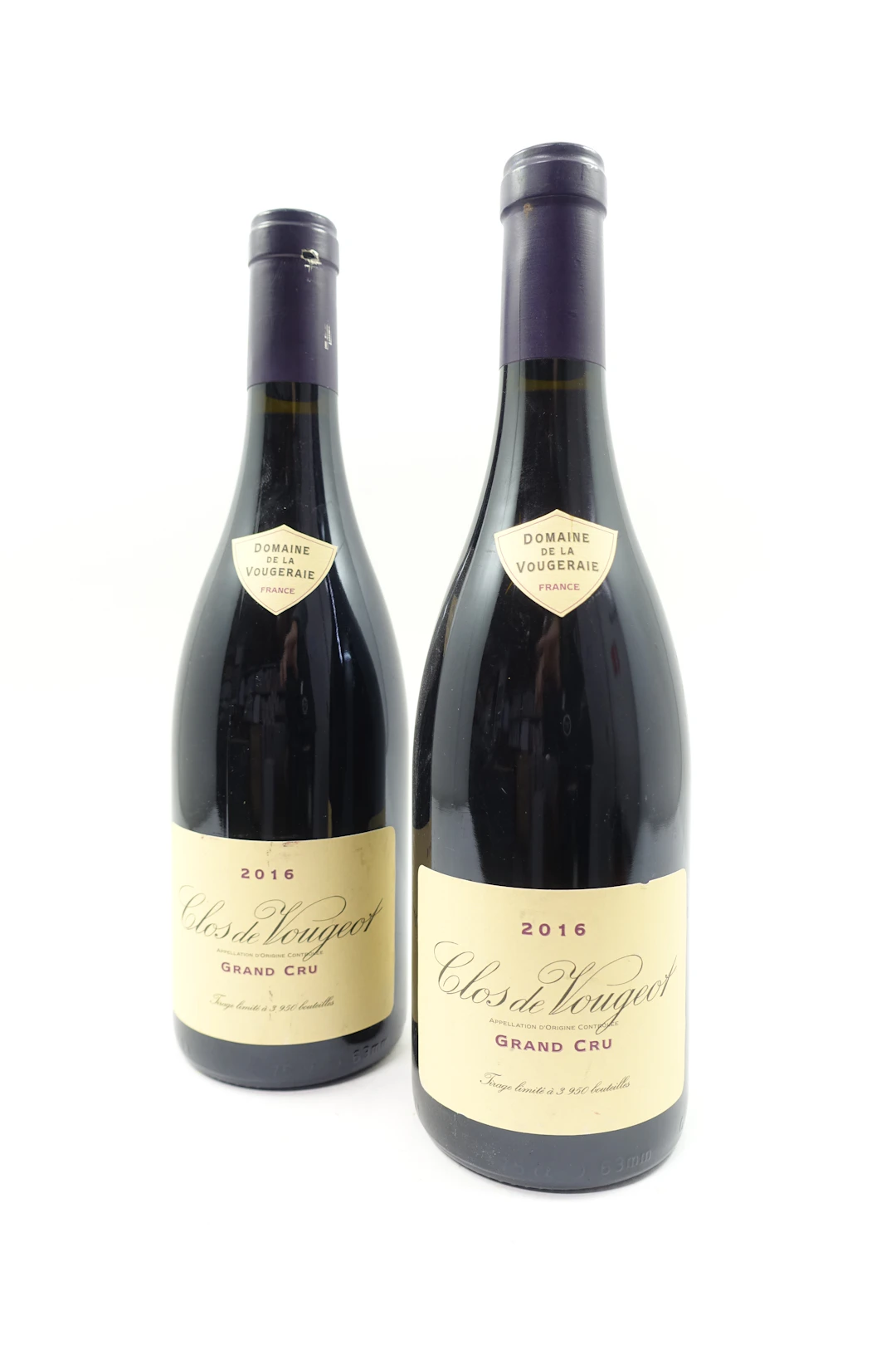 2 bts CLOS DE VOUGEOT 2016 Grand Cru. Domaine de la Vougeraie
