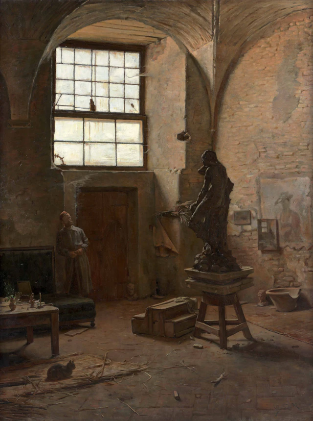 Valdemar IRMINGER Copenhague, 1850 - 1938 Le sculpteur Teodor Lundberg
