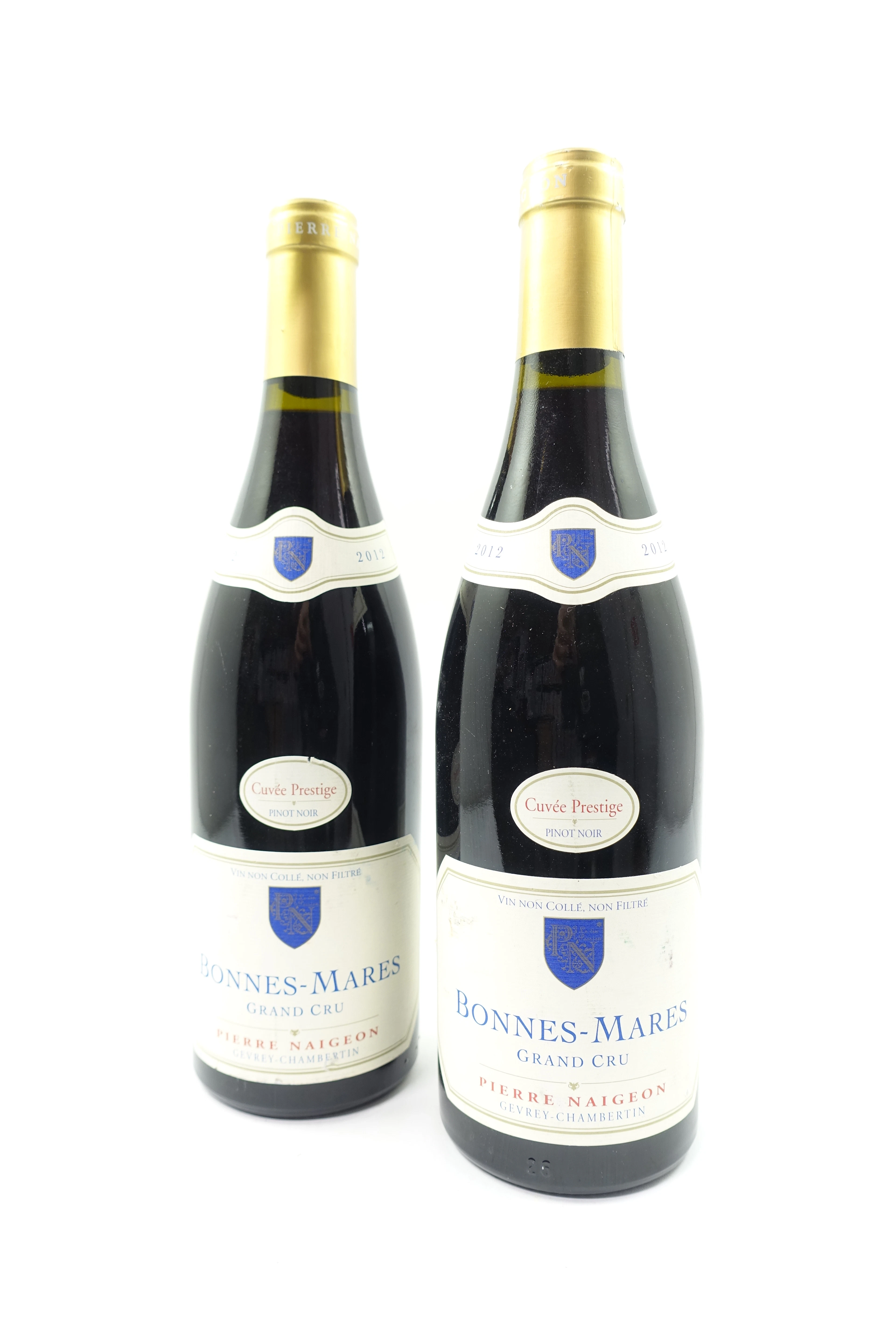 2 bts BONNES MARES 2012 Grand Cru. Pierre Naigeon