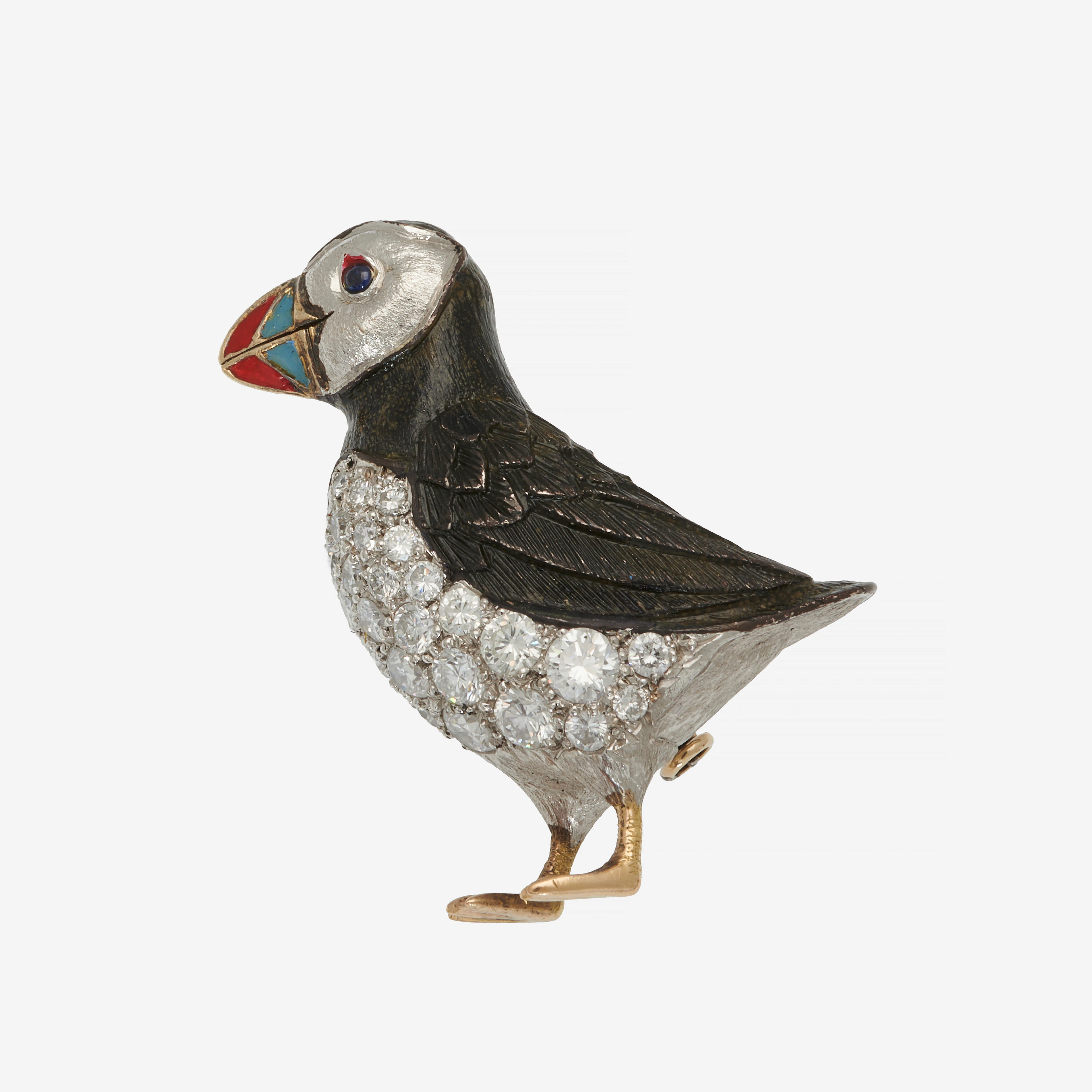 E. WOLFE & Co Broche "Macareux"