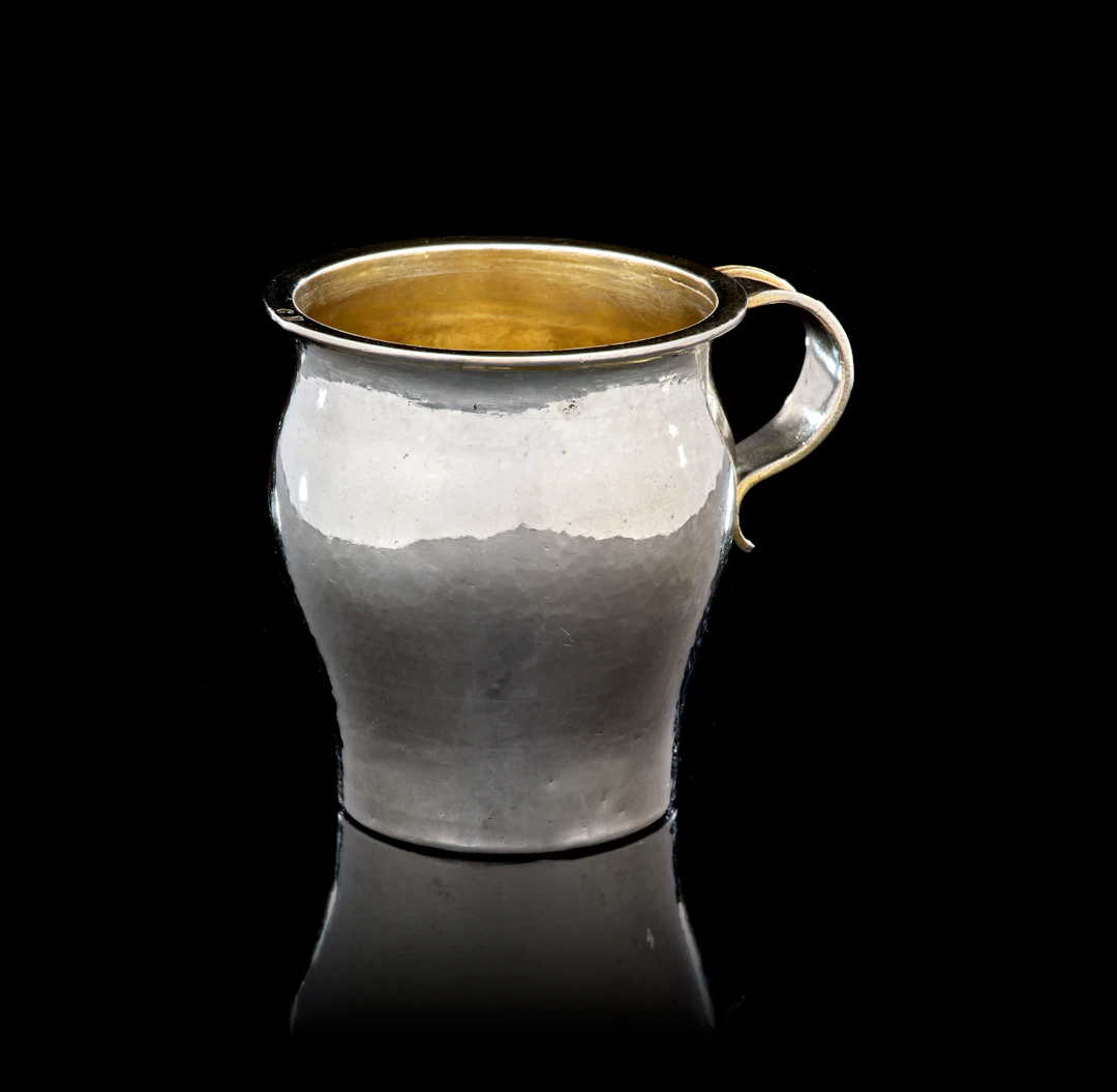 A German small parcel-gilt silver pitcher, Paul I. Kleebühler, Augsburg