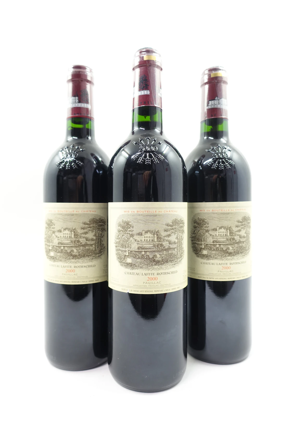 3 bts CH LAFITE ROTHSCHILD 2000 1er GC Pauillac