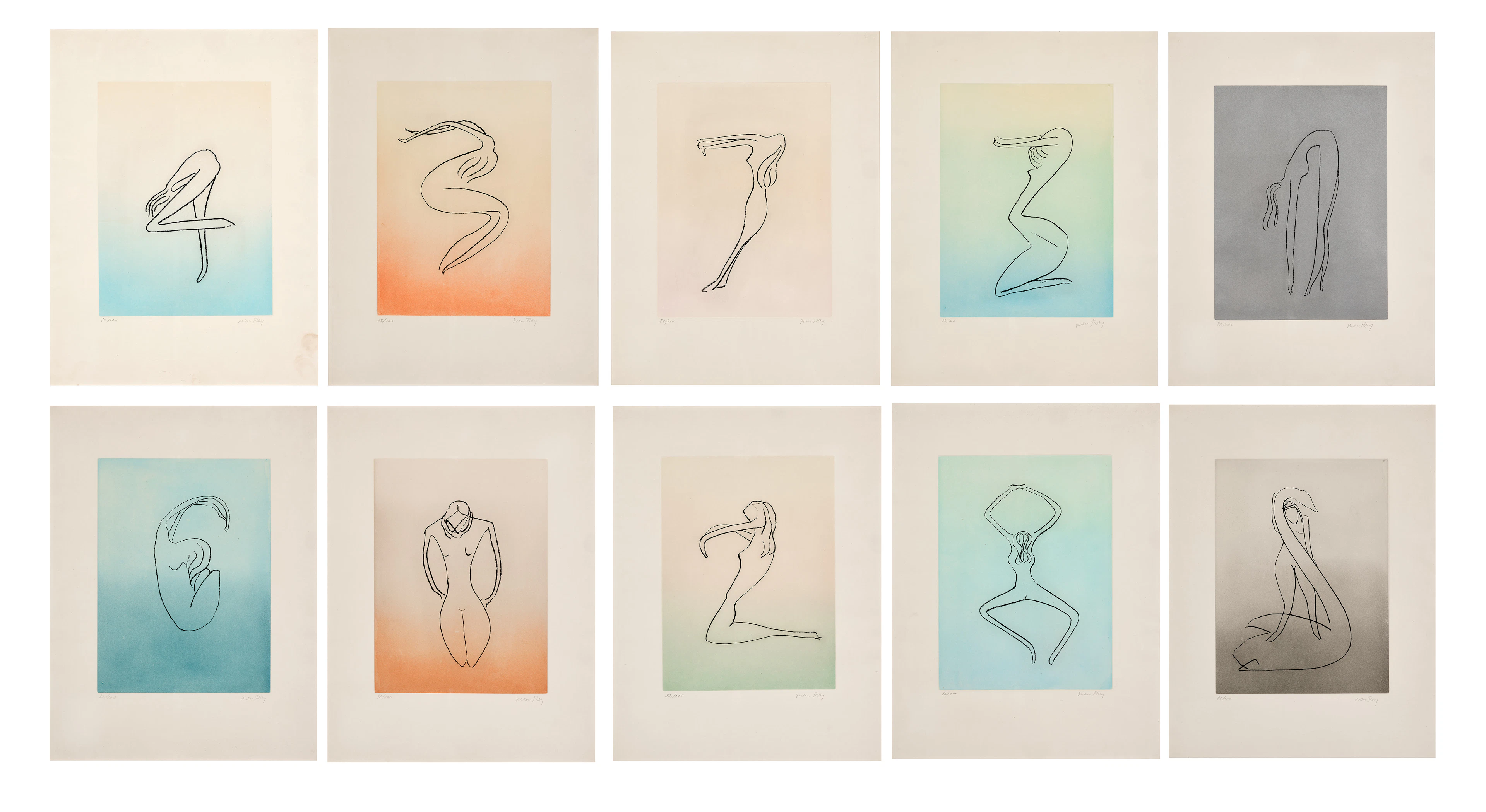 MAN RAY 1890 - 1976 Les Anatomes (10 planches) - 1970