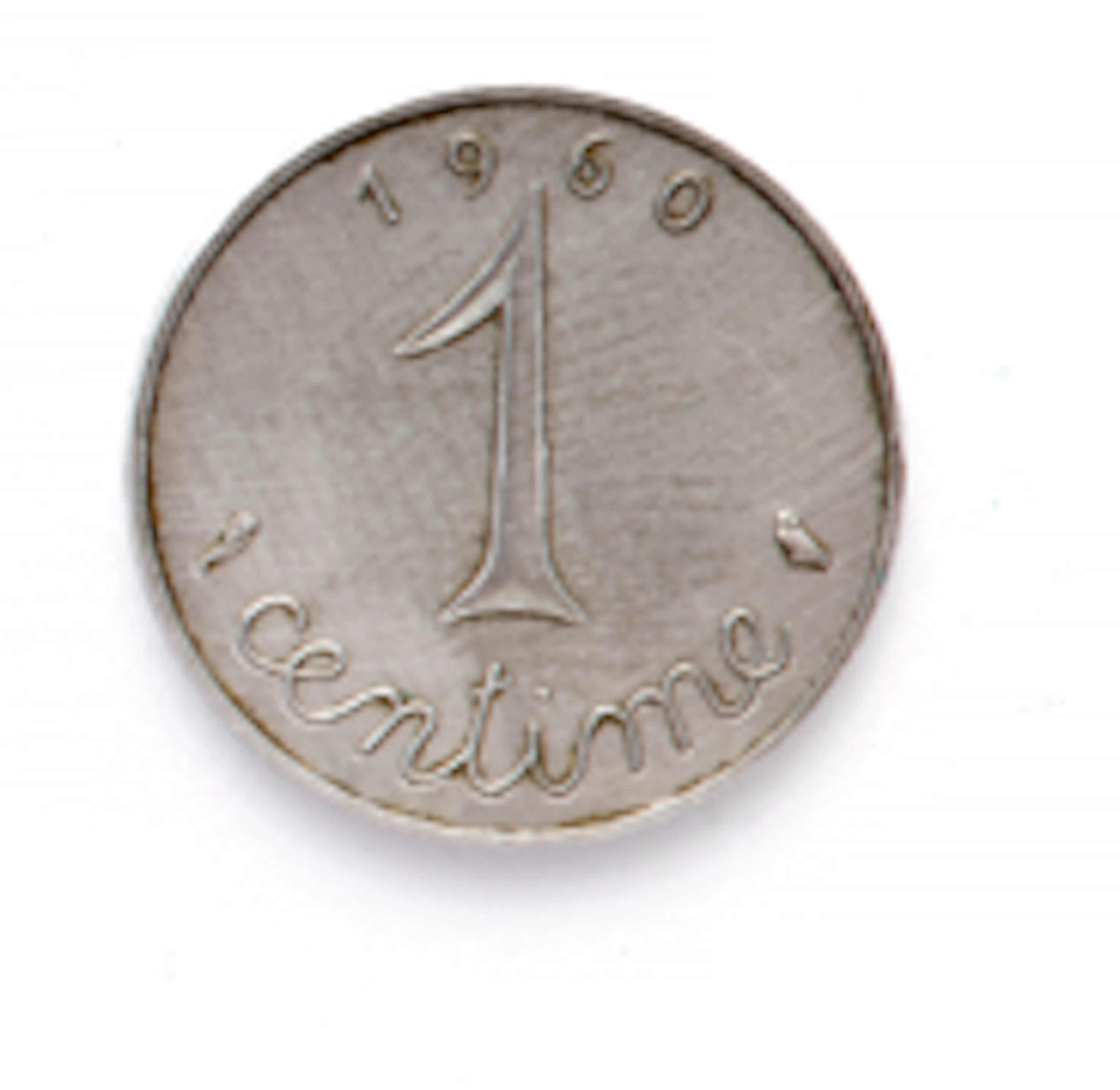 Ve RÉPUBLIQUE (1958 à nos jours). Épreuve grand module de 1 centime 1960.