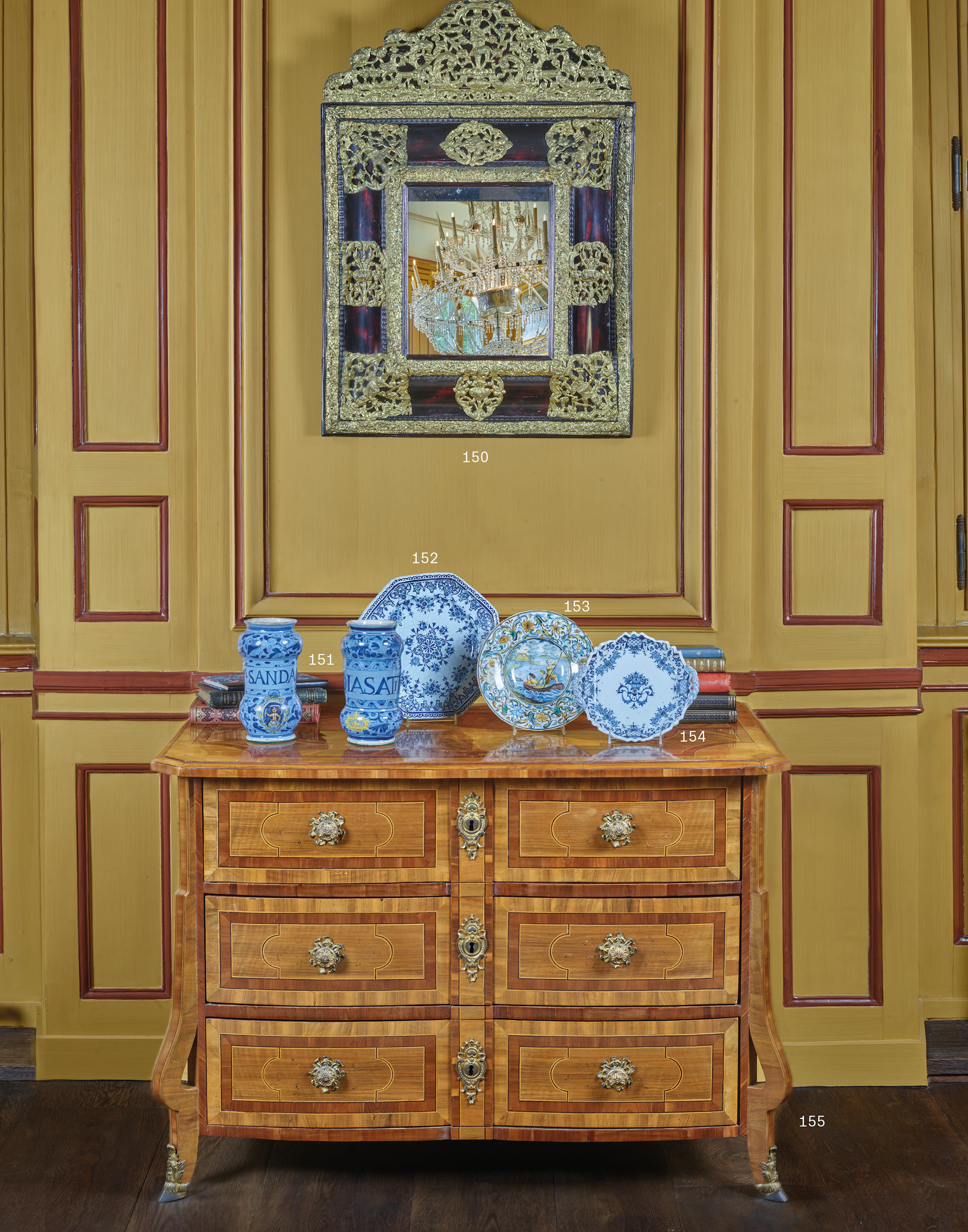- MIROIR D’ÉPOQUE BAROQUE, TRAVAIL PROBABLEMENT FLAMAND