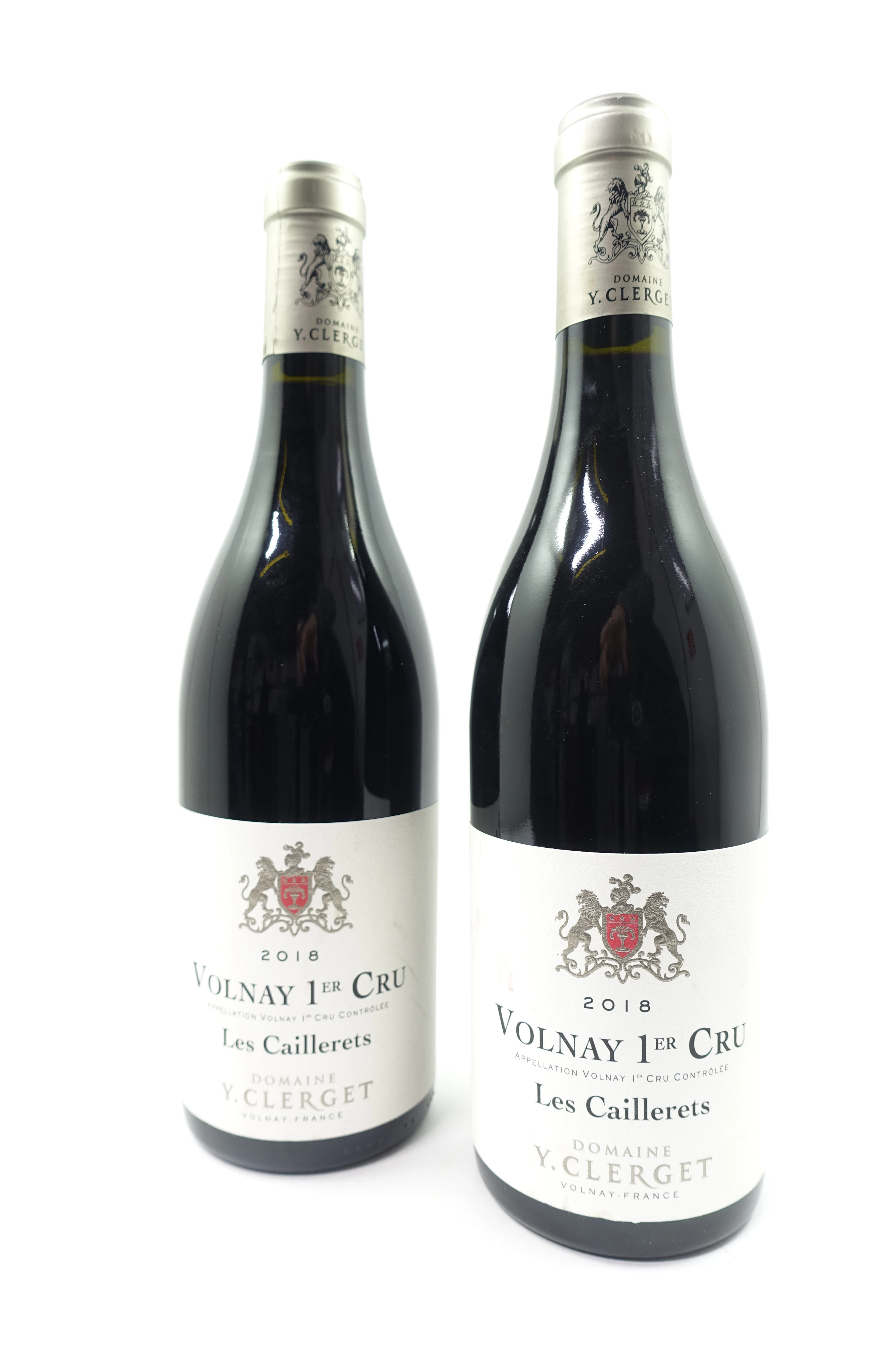 2 bts VOLNAY 2018 1er Cru Les Caillerets. Domaine Y.Clerget