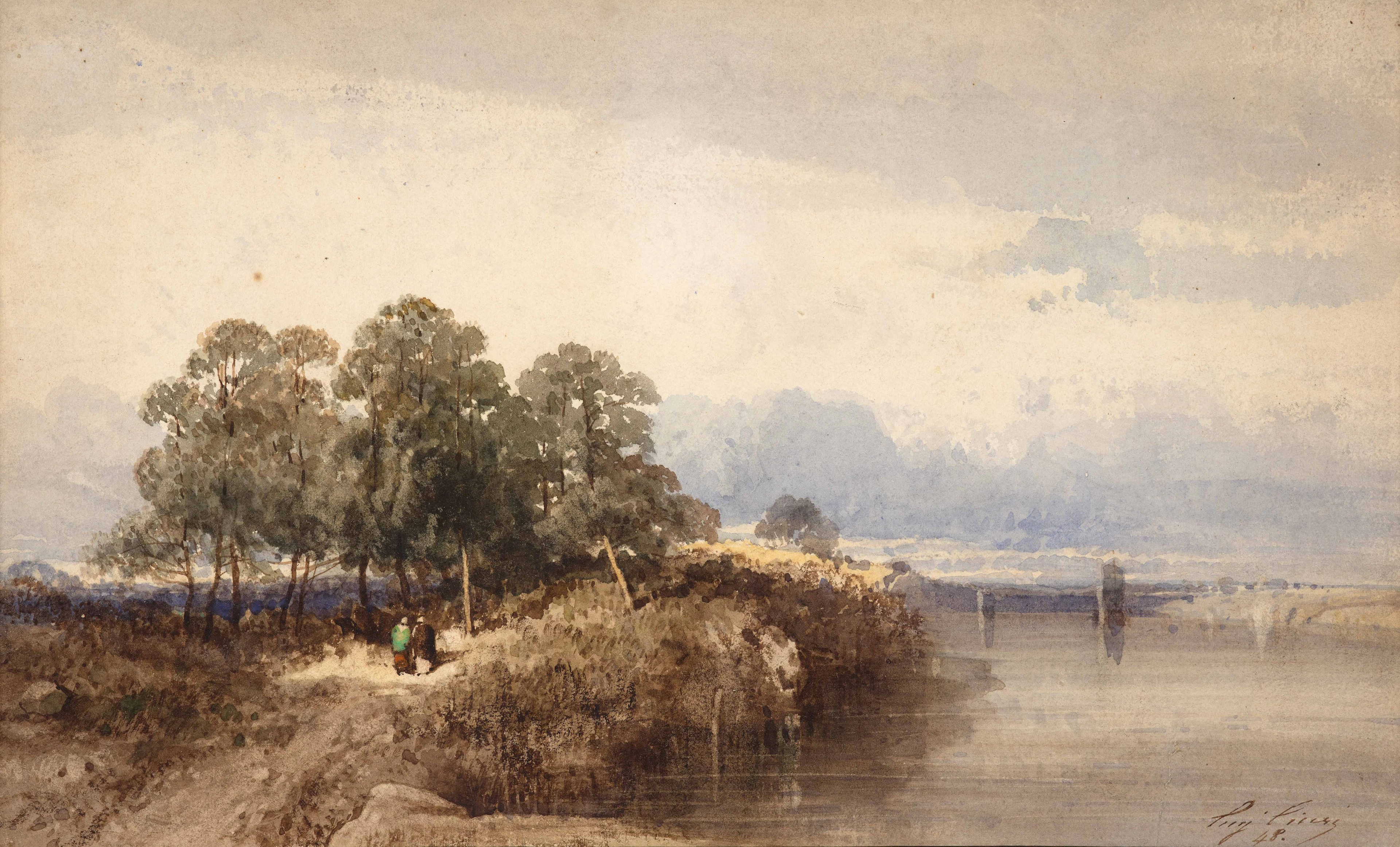 Eugène CICÉRI Paris, 1813 – Bourron-Marlotte, 1890 Paysage fluvial