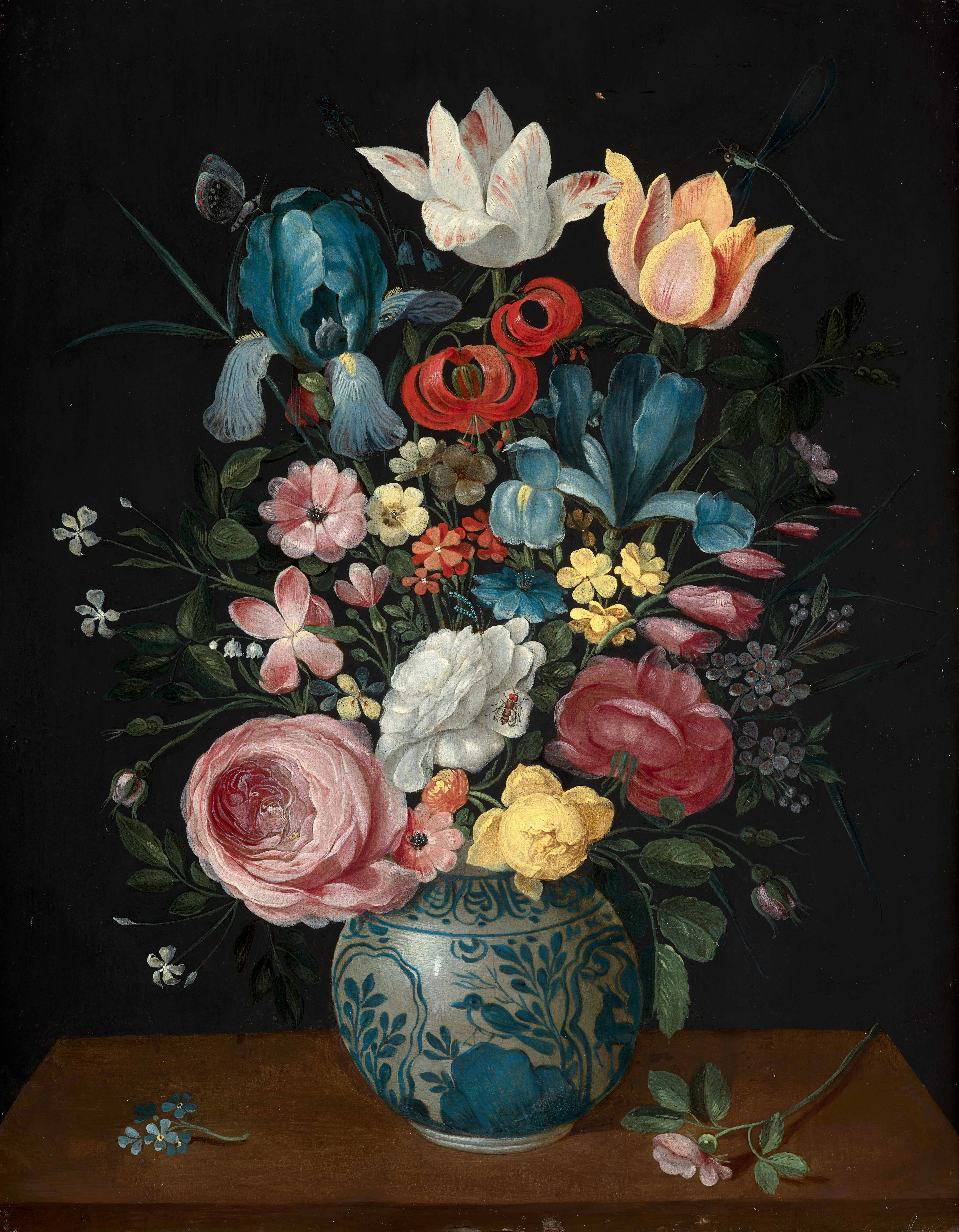 Attribué à Jan BRUEGHEL II Anvers, 1601 - 1678 Bouquet de fleurs dans
