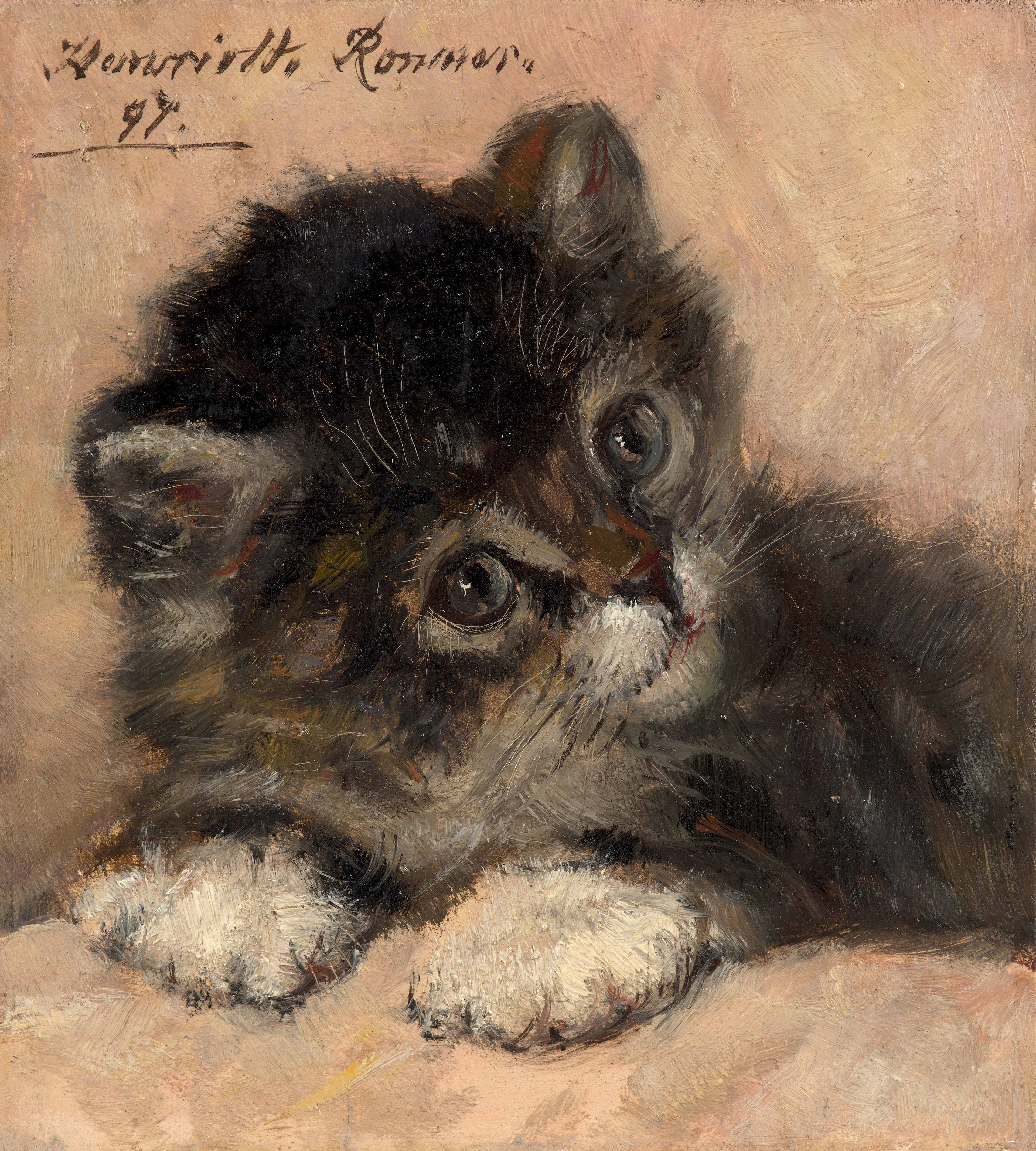 Henriette RONNER-KNIP Amsterdam, 1821 - Ixelles, 1909 Chaton