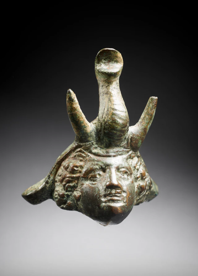 A Hellenistic bronze head of Alexander the Great wearing elephant skin