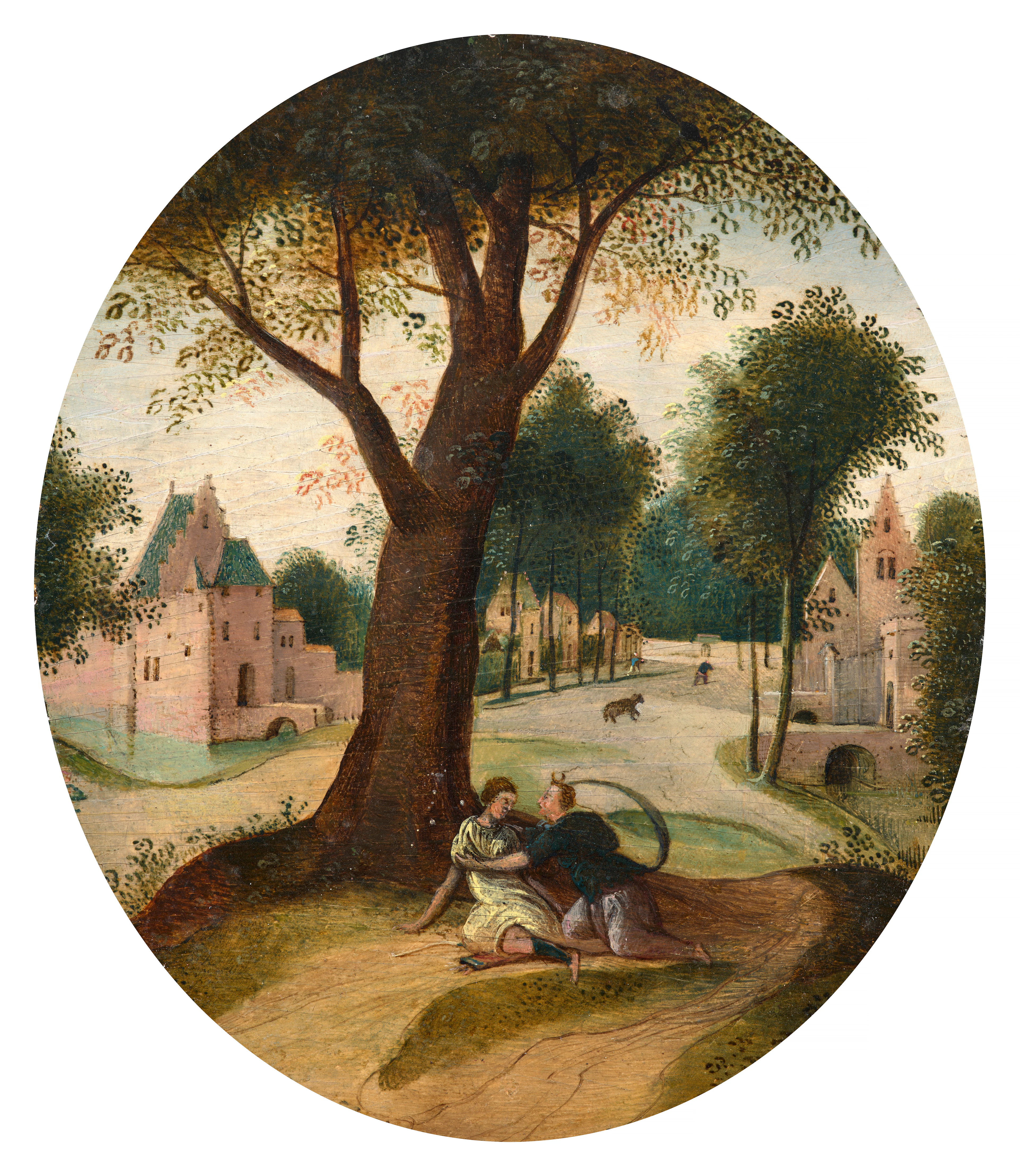 Abel GRIMMER Anvers, vers 1570-1619 Diane et Adonis dans un paysage