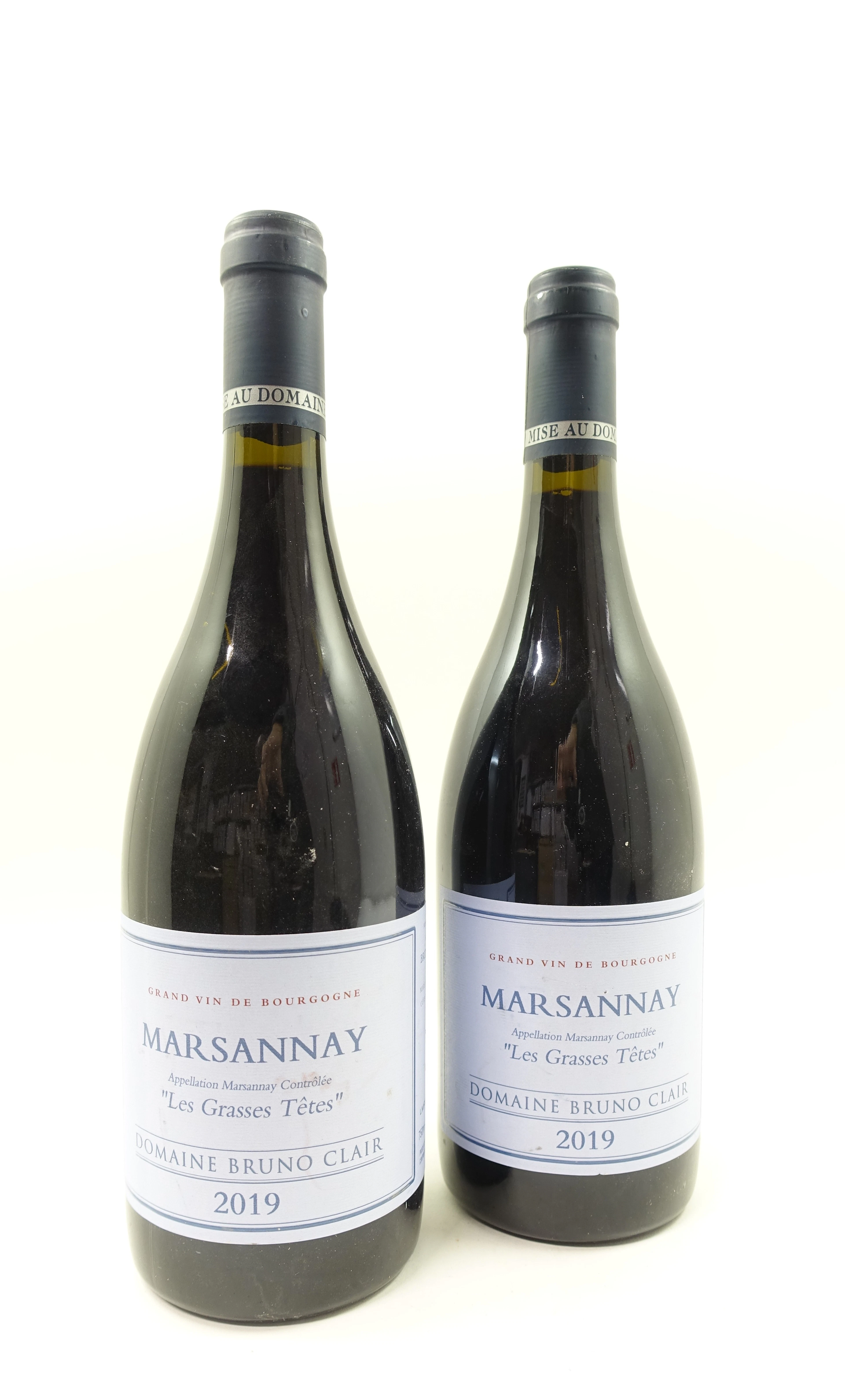 2 bts MARSANNAY 2019 (rouge) Les Grasses Têtes. Domaine Bruno Clair