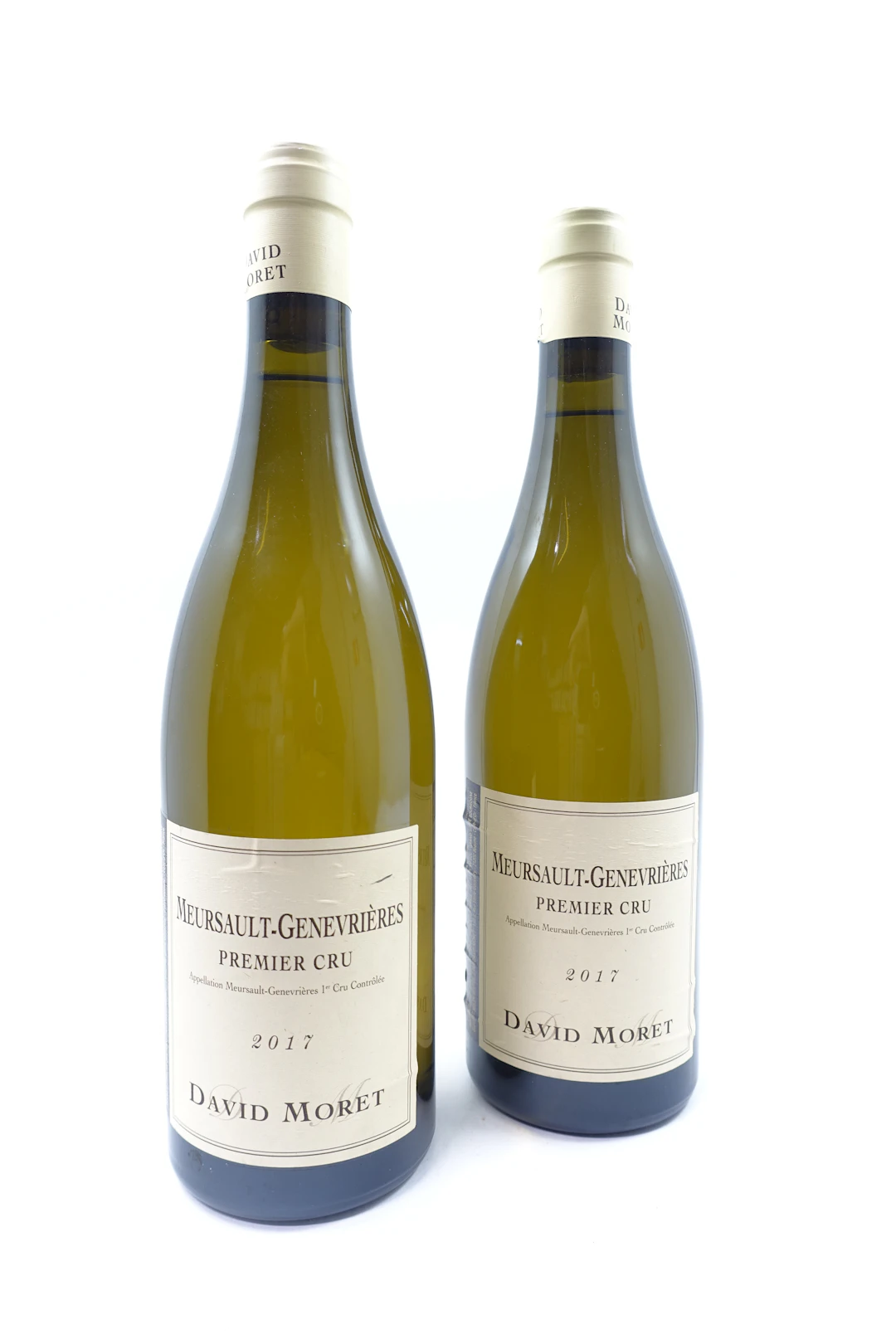 2 bts MEURSAULT 2017 1er Cru Les Genevrières. David Moret