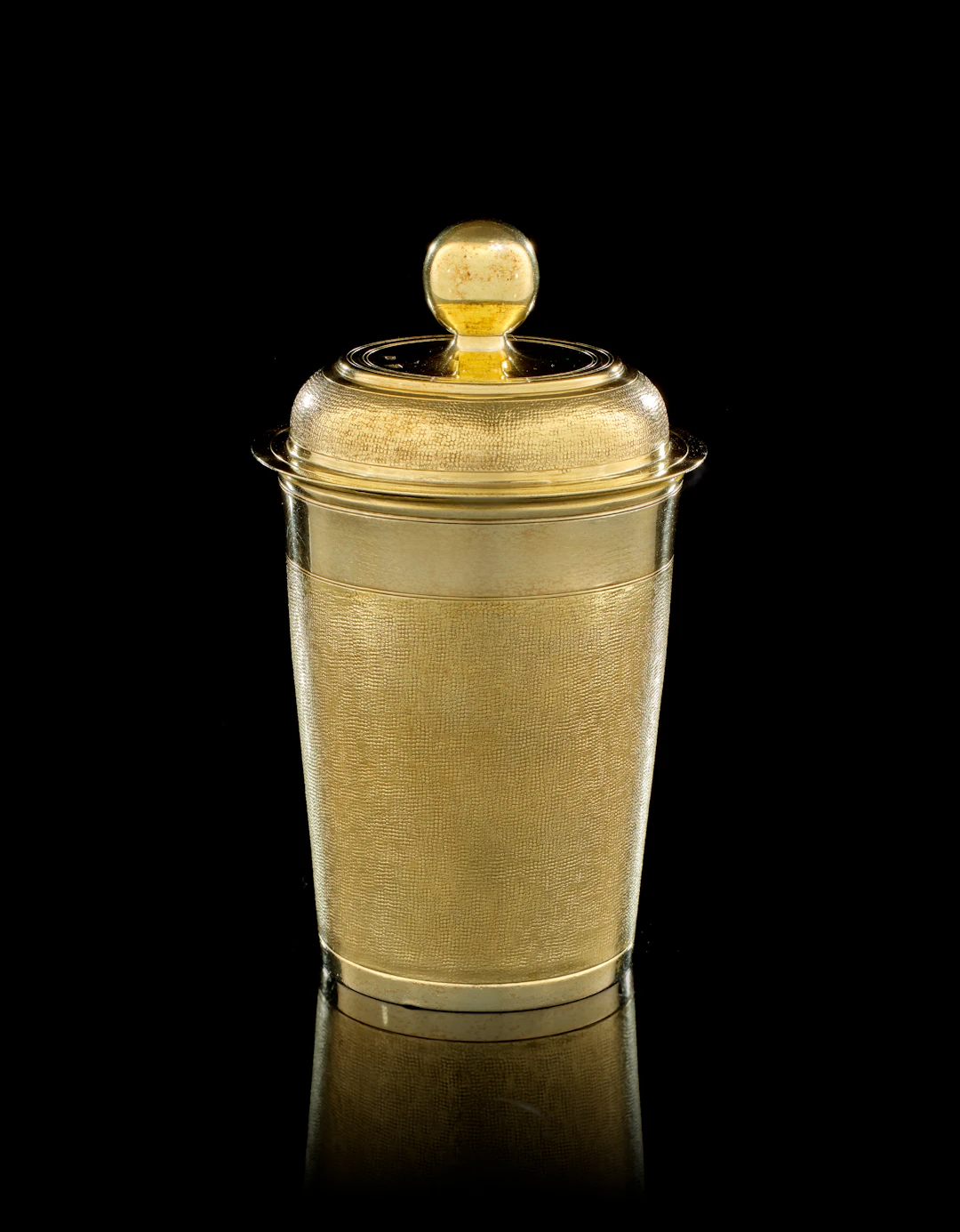 A Swiss silver-gilt snakeskin covered beaker, Heinrich II. Hofmann