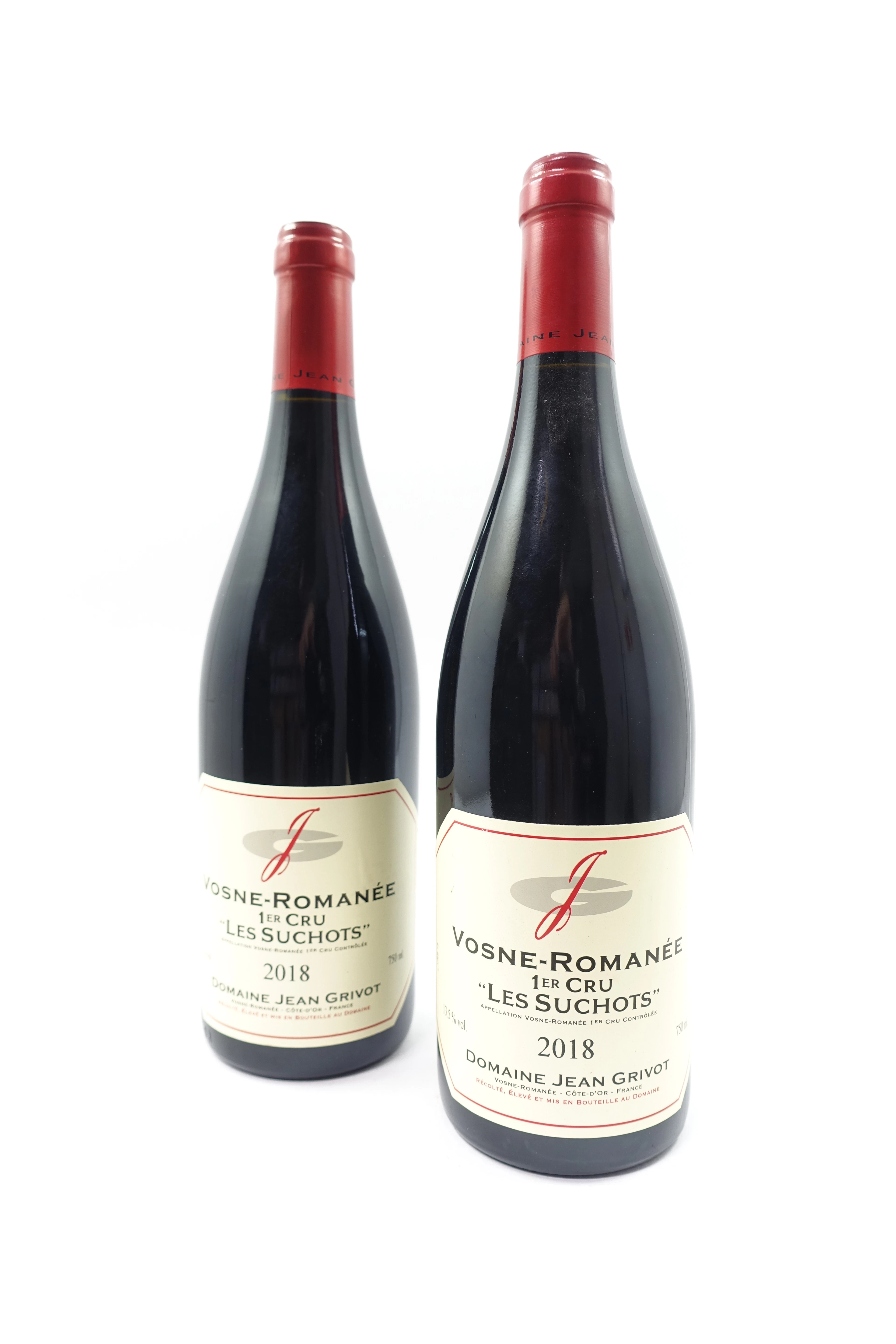2 bts VOSNE ROMANEE 2018 1er Cru Les Suchots. Domaine Jean Grivot