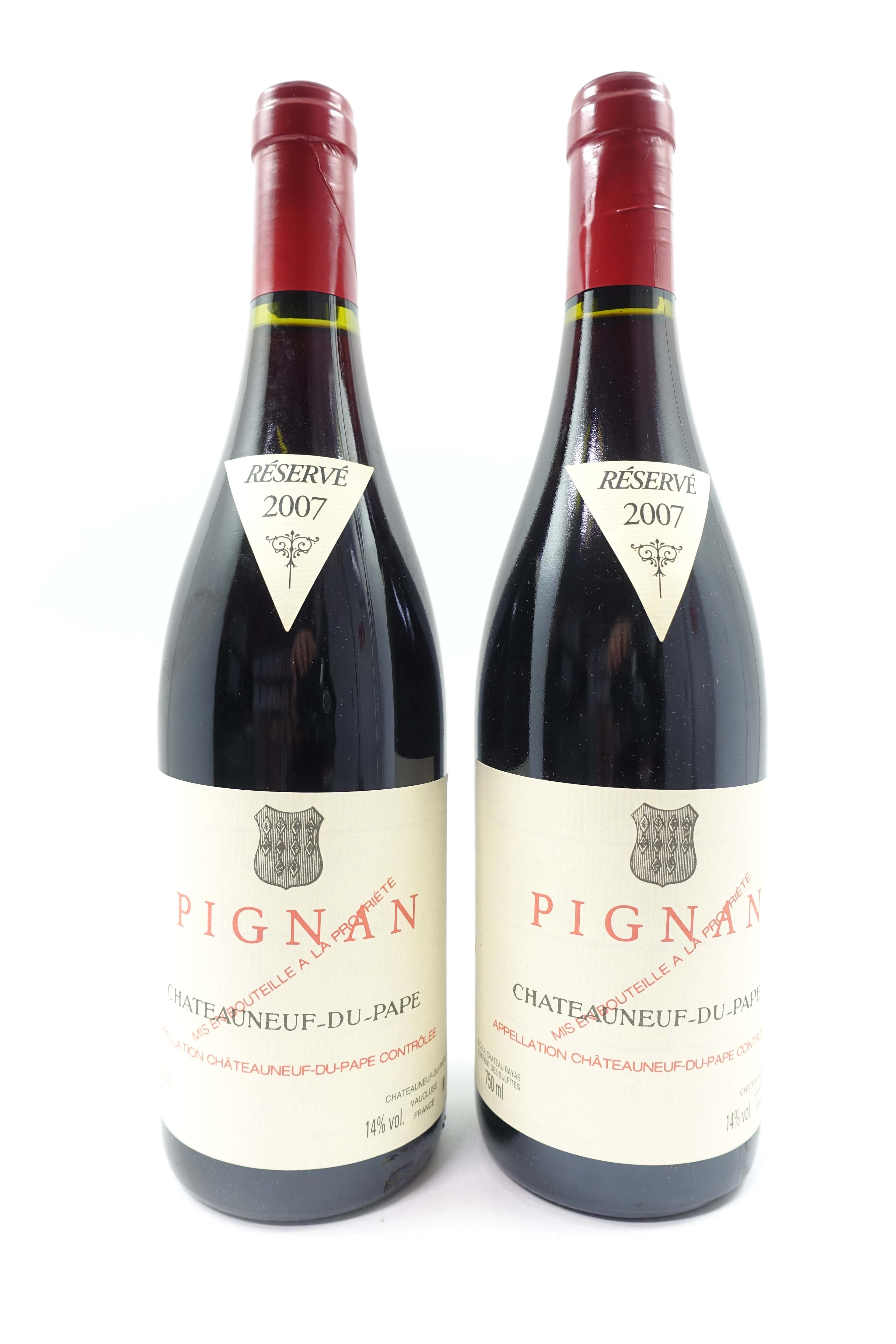 2 bts CHATEAUNEUF DU PAPE 2007 Pignan
