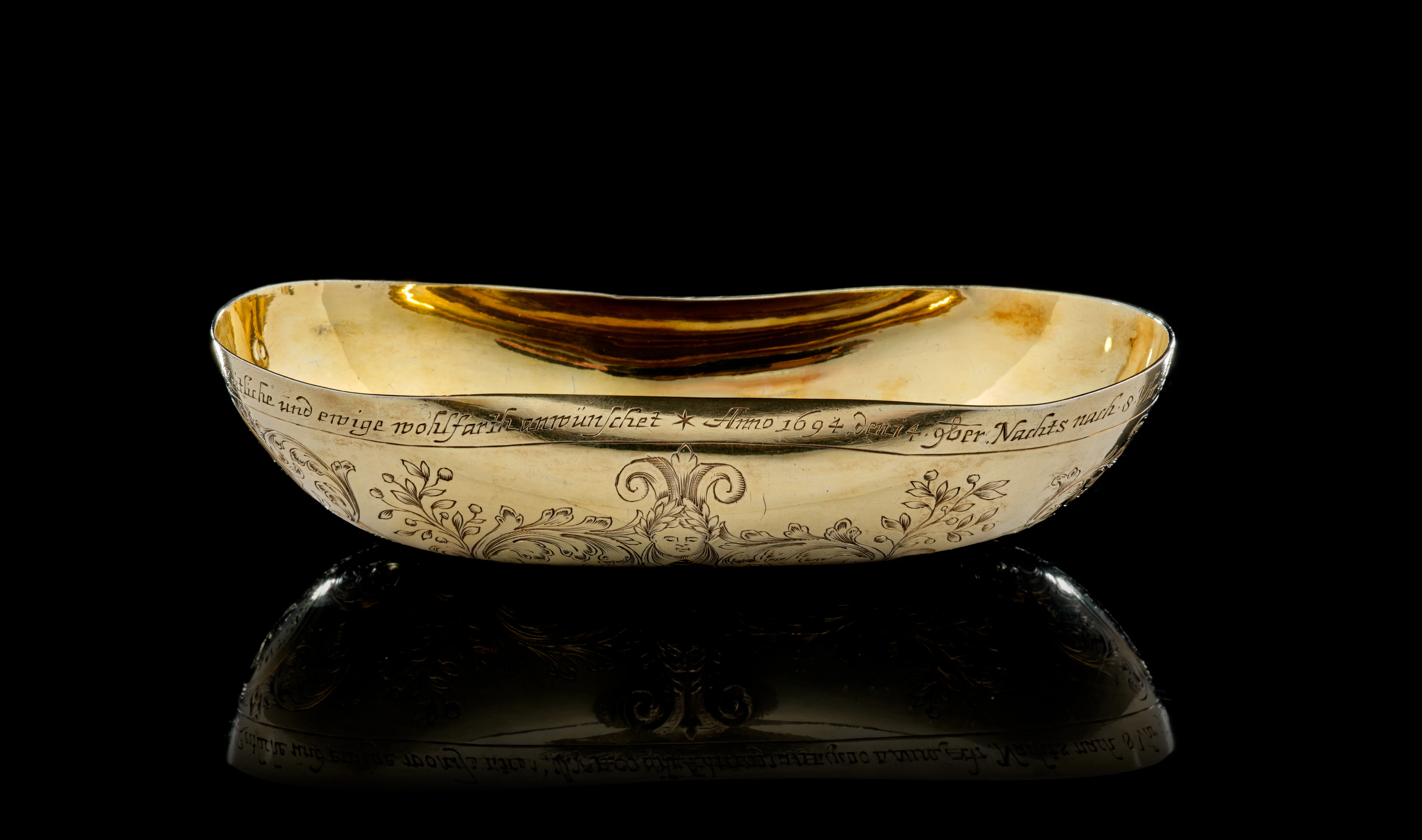 A German silver-gilt hunting cup, Michel Hafner, Augsburg, 1685-1687