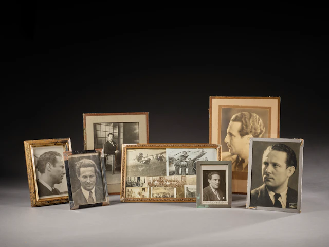 ENSEMBLE DE SEPT PHOTOGRAPHIES Portraits de Jean Mermoz